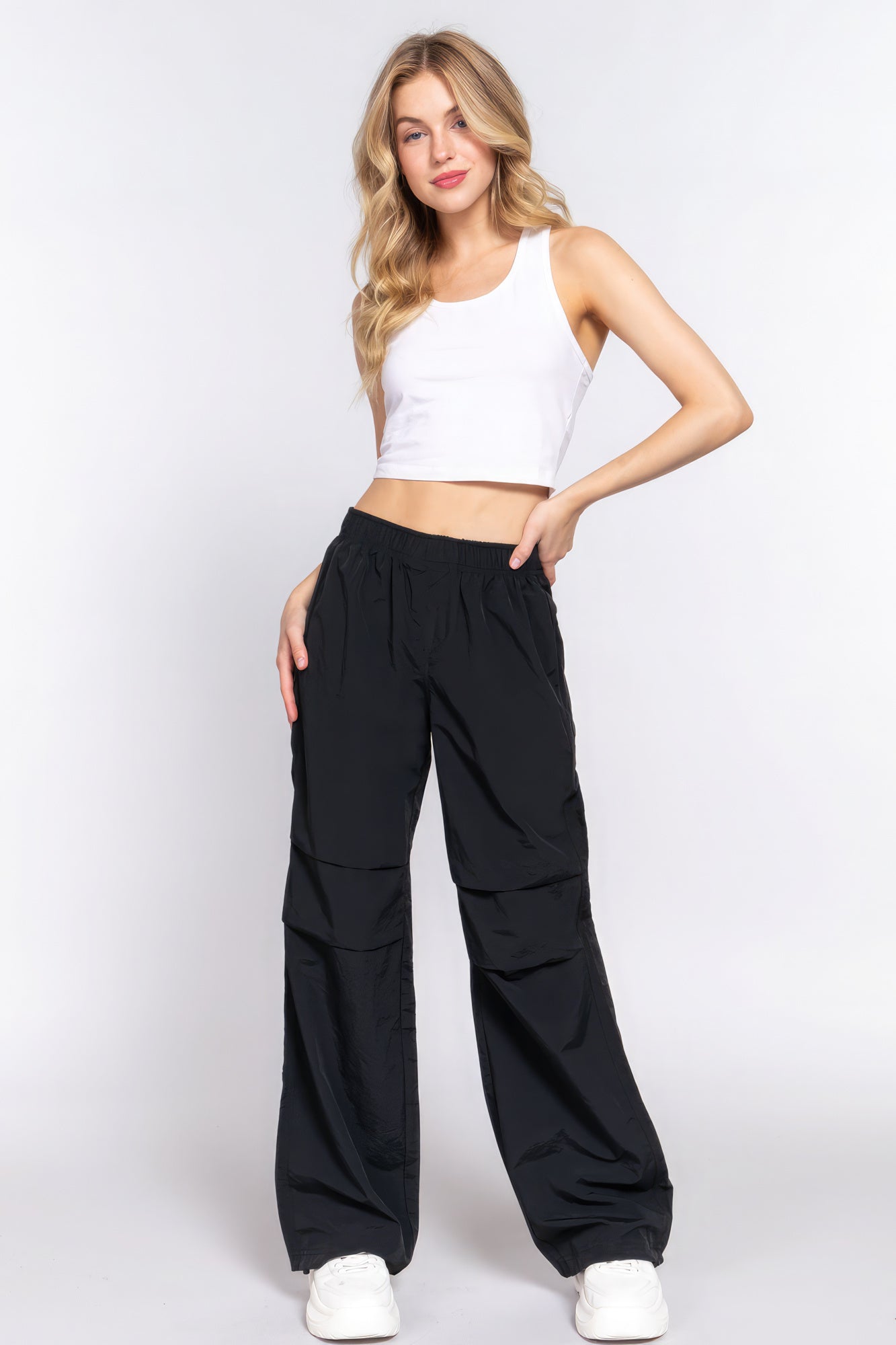 Waist Elastic Parachute Pants - ShopEasier