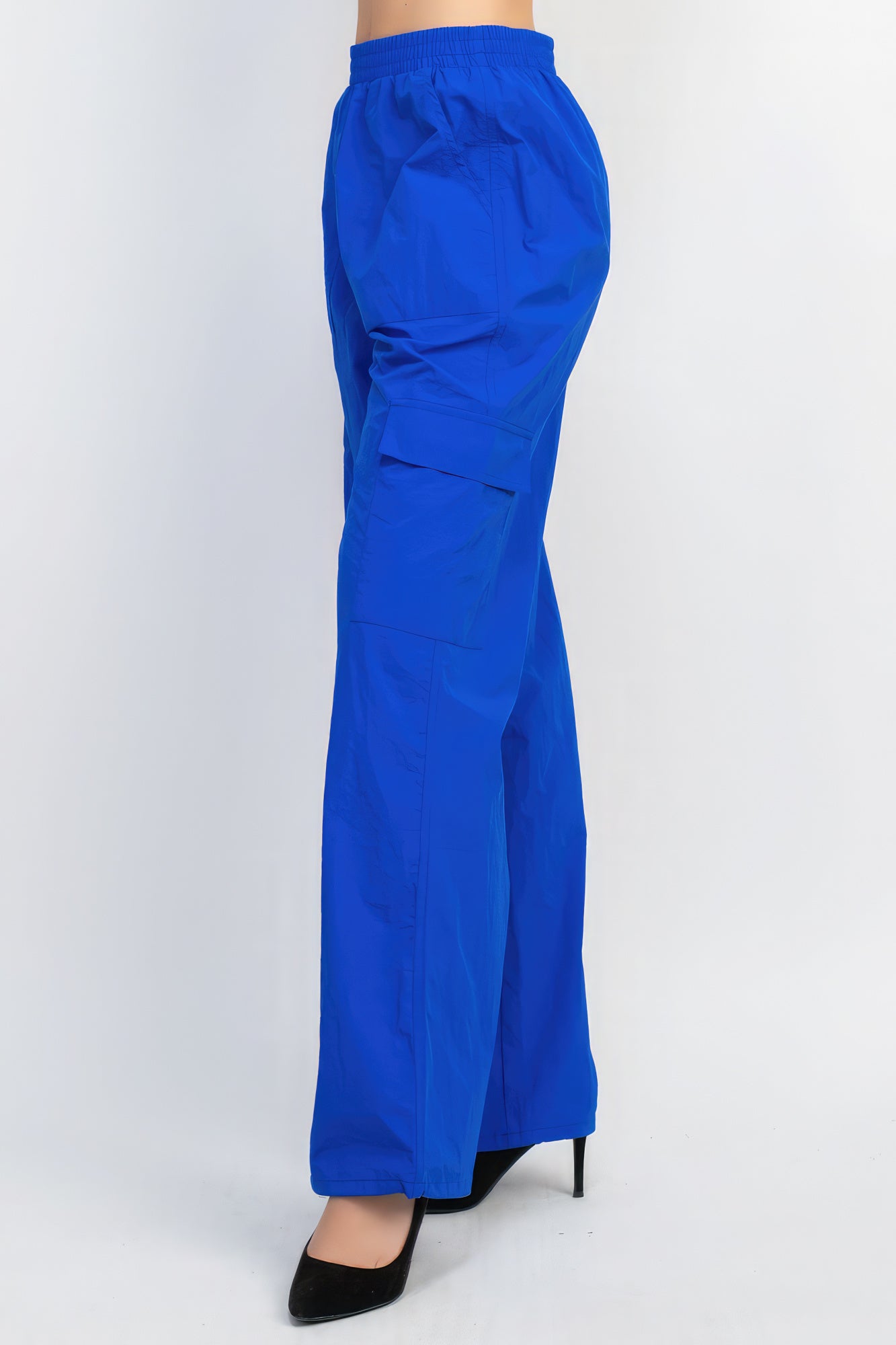 High-rise Cargo Parachute Pants - ShopEasier