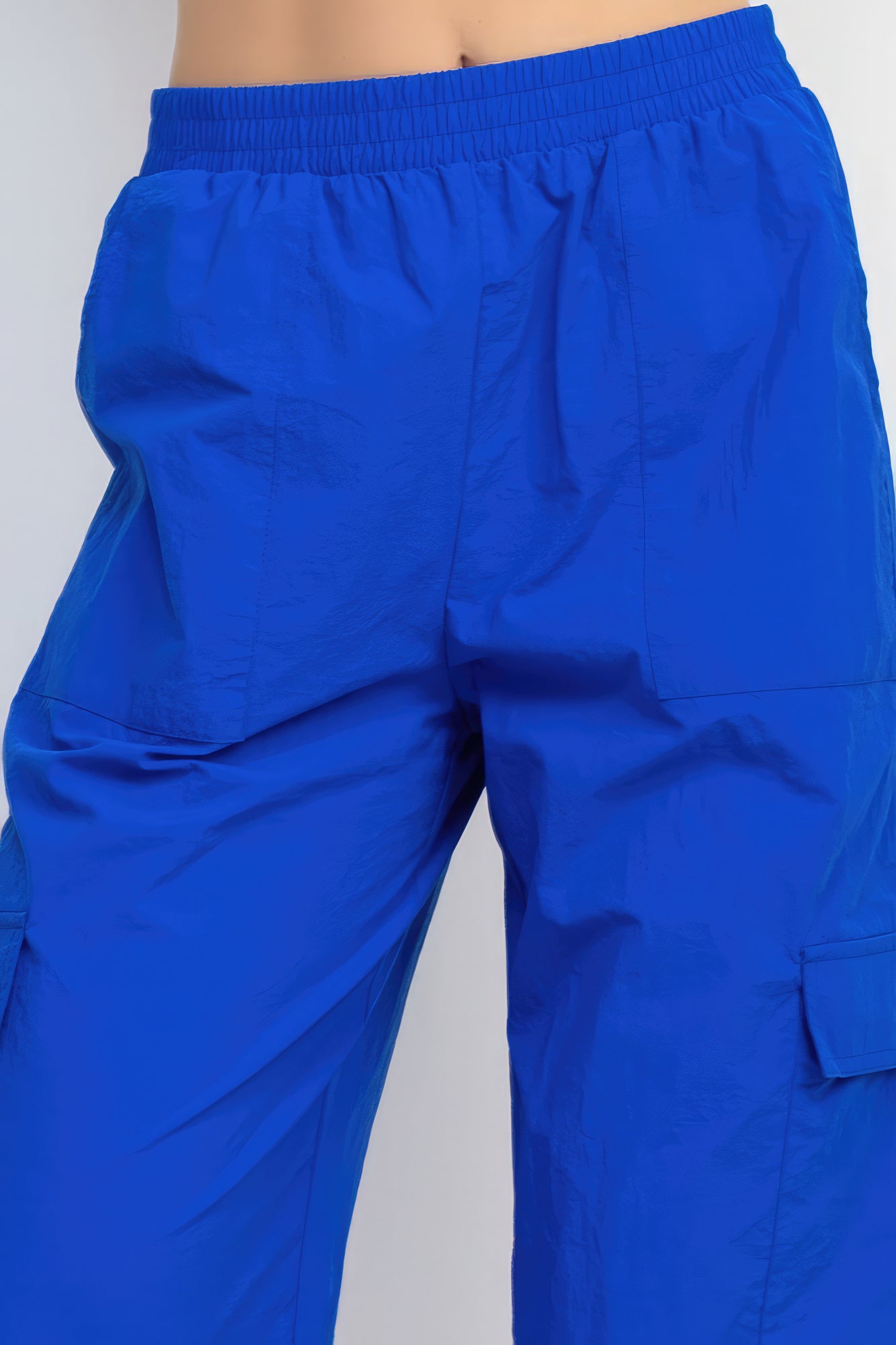 High-rise Cargo Parachute Pants - ShopEasier