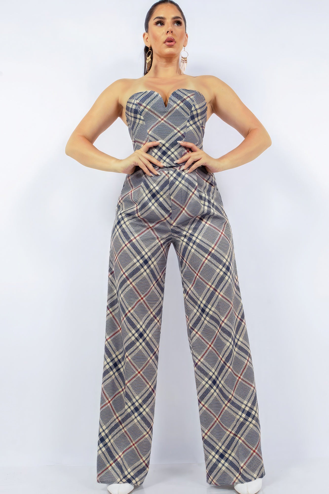 Bustier Top & Wide Pants Set - ShopEasier