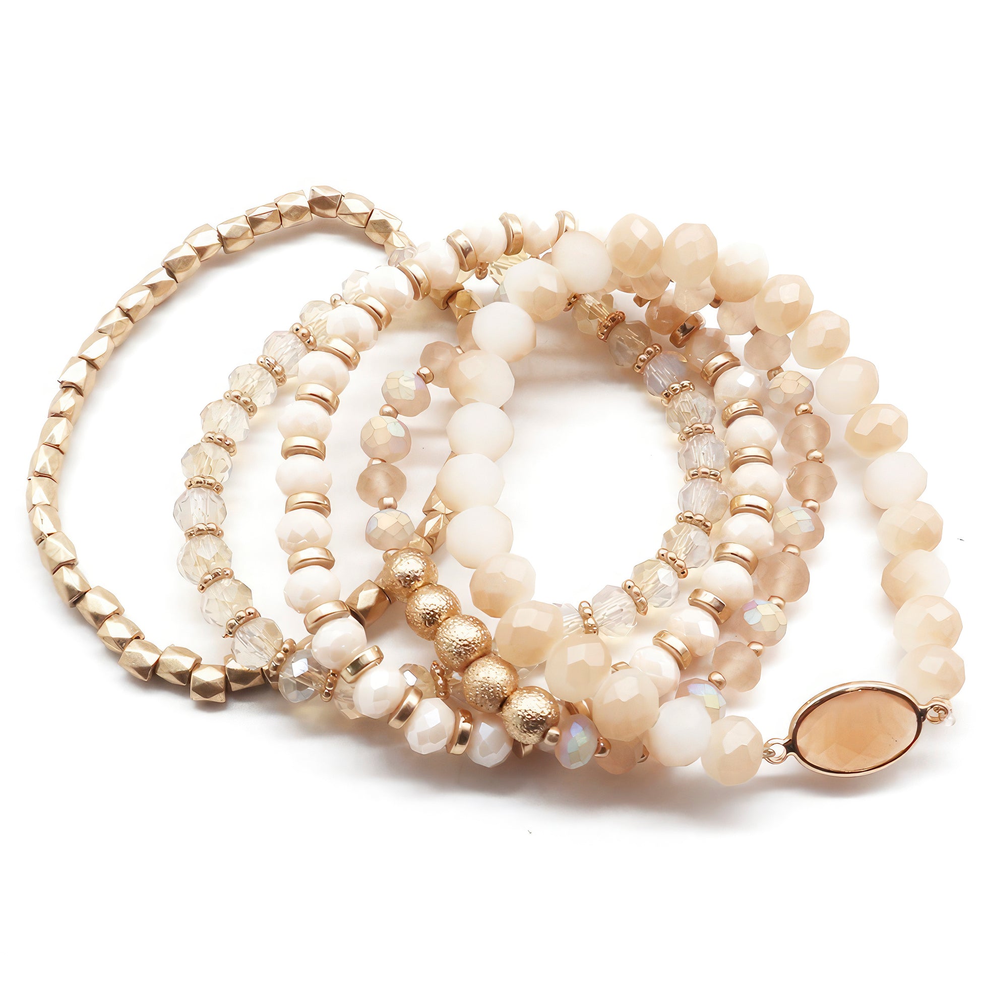 Multi Bead Stretch Bracelet Set - ShopEasier