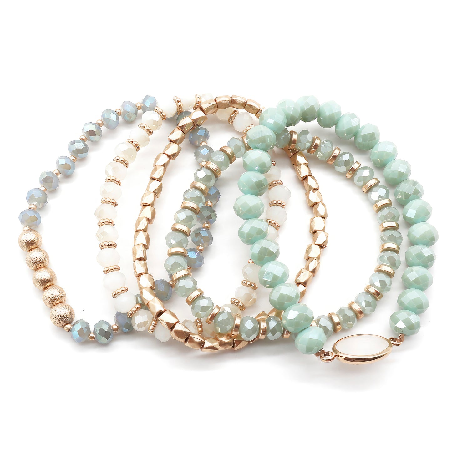 Multi Bead Stretch Bracelet Set - ShopEasier