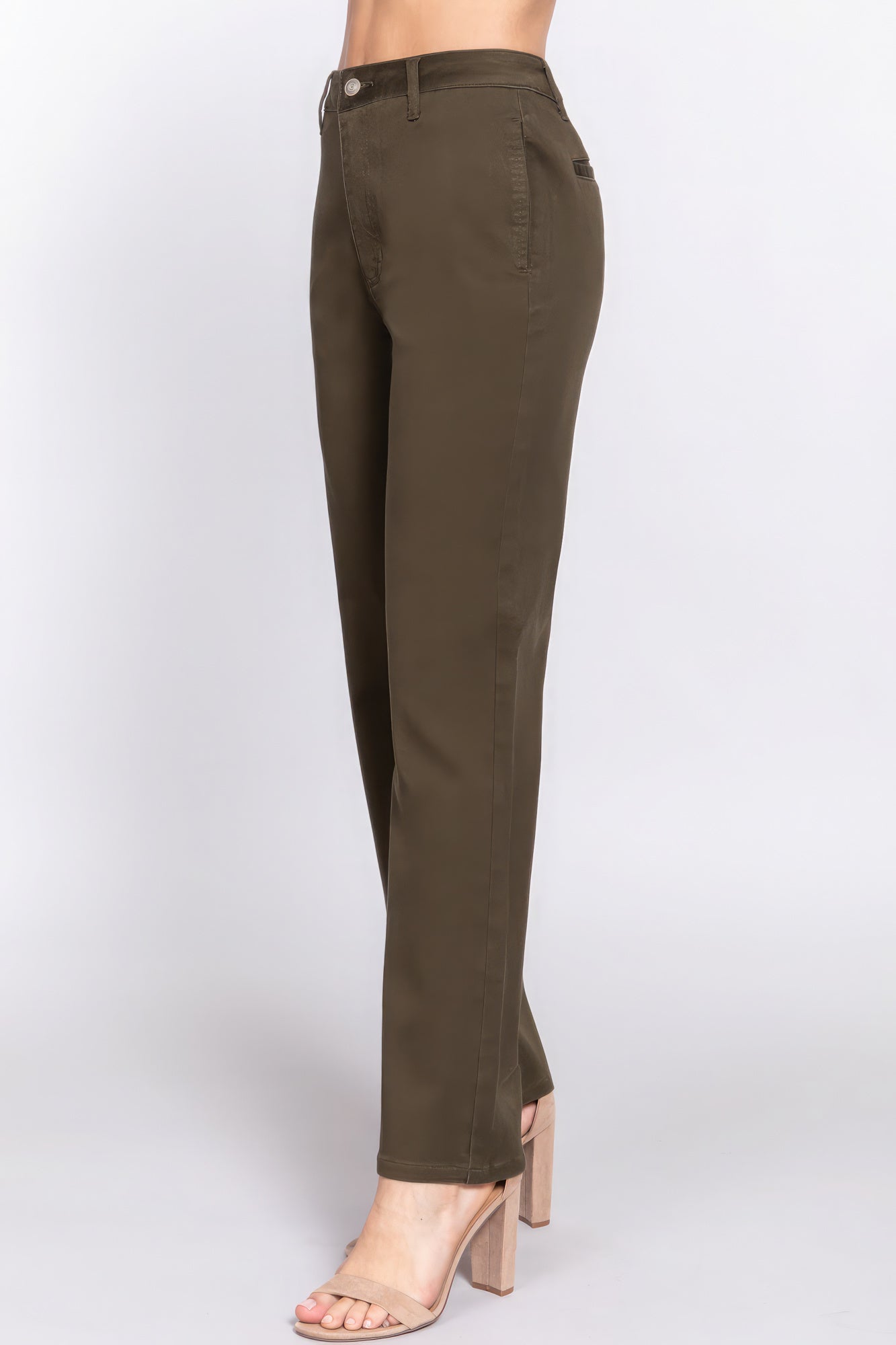 Straight Fit Twill Long Pants - ShopEasier