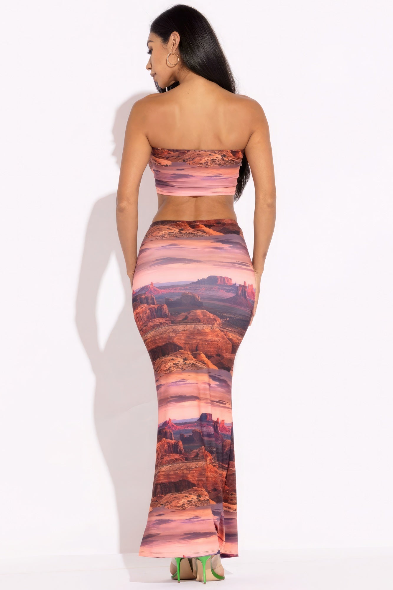 Printed Tube Top And Maxi Skirt - ShopEasier