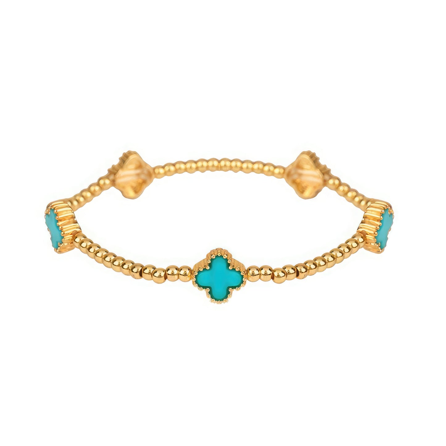 Metal Flower Station Stretch Bracelet - ShopEasier