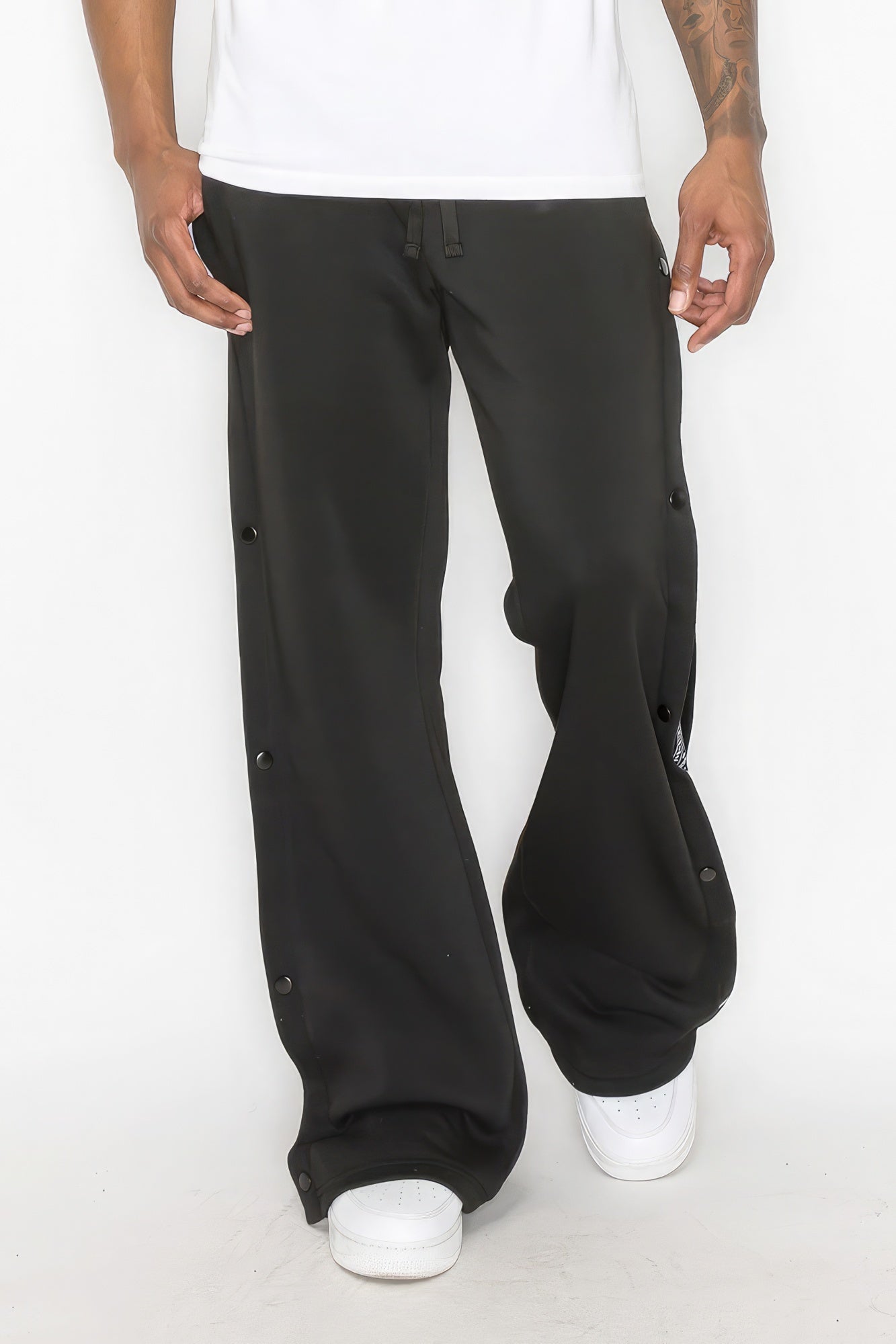 Flared Fleece Lounge Pants with Adjustable Fit