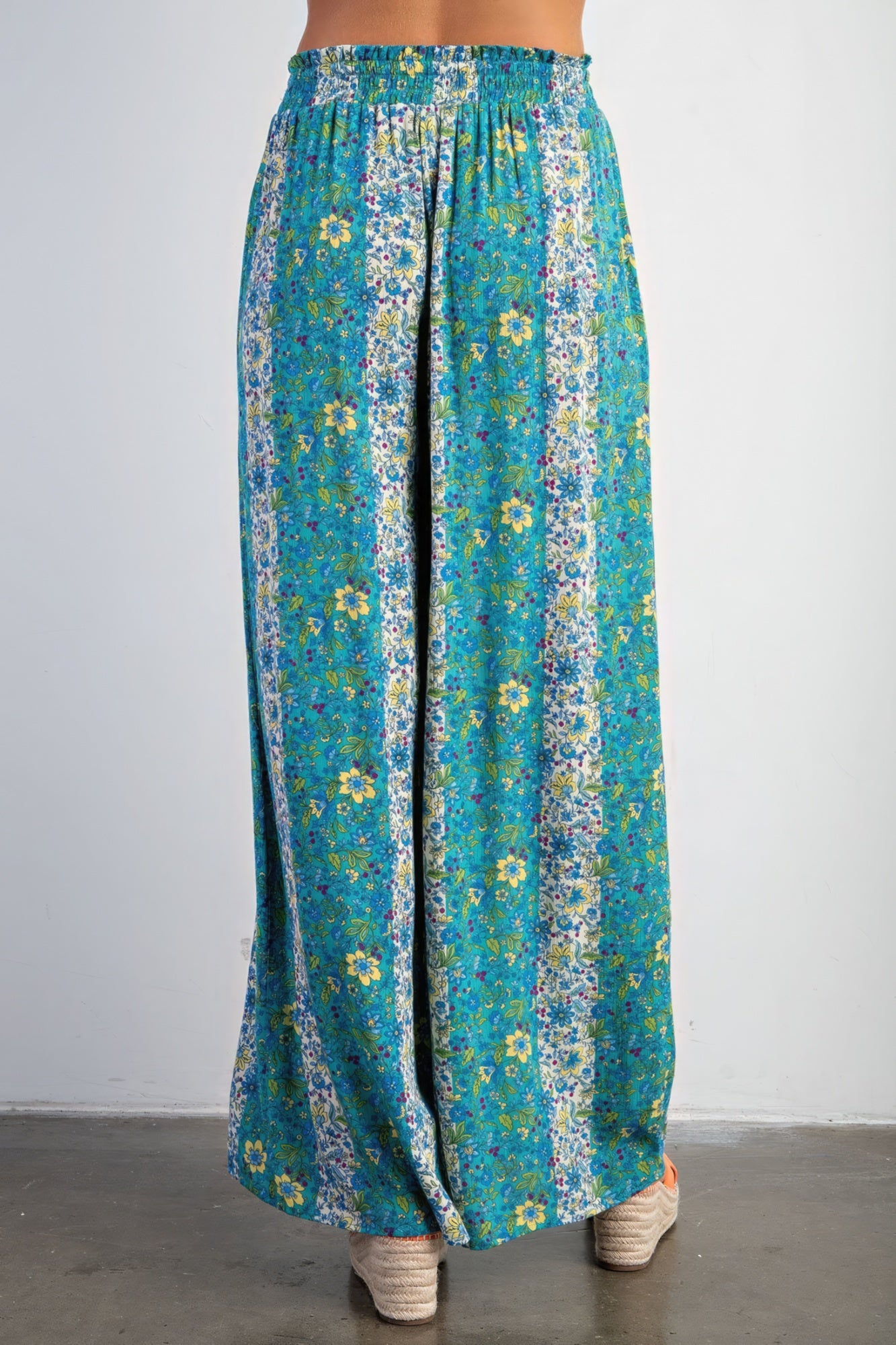 Floral Print Gauze Palazzo Pants - ShopEasier