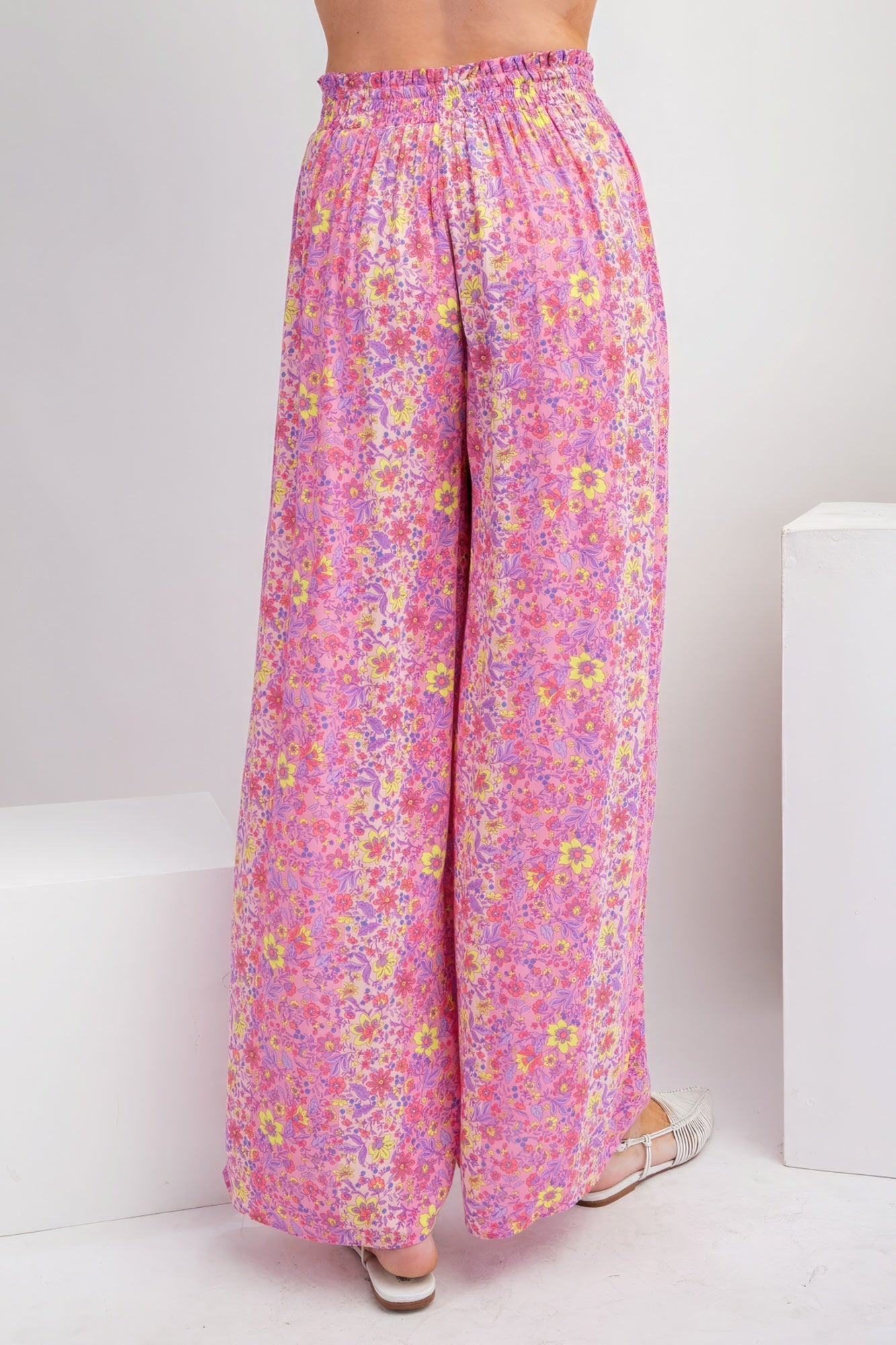 Floral Print Gauze Palazzo Pants - ShopEasier