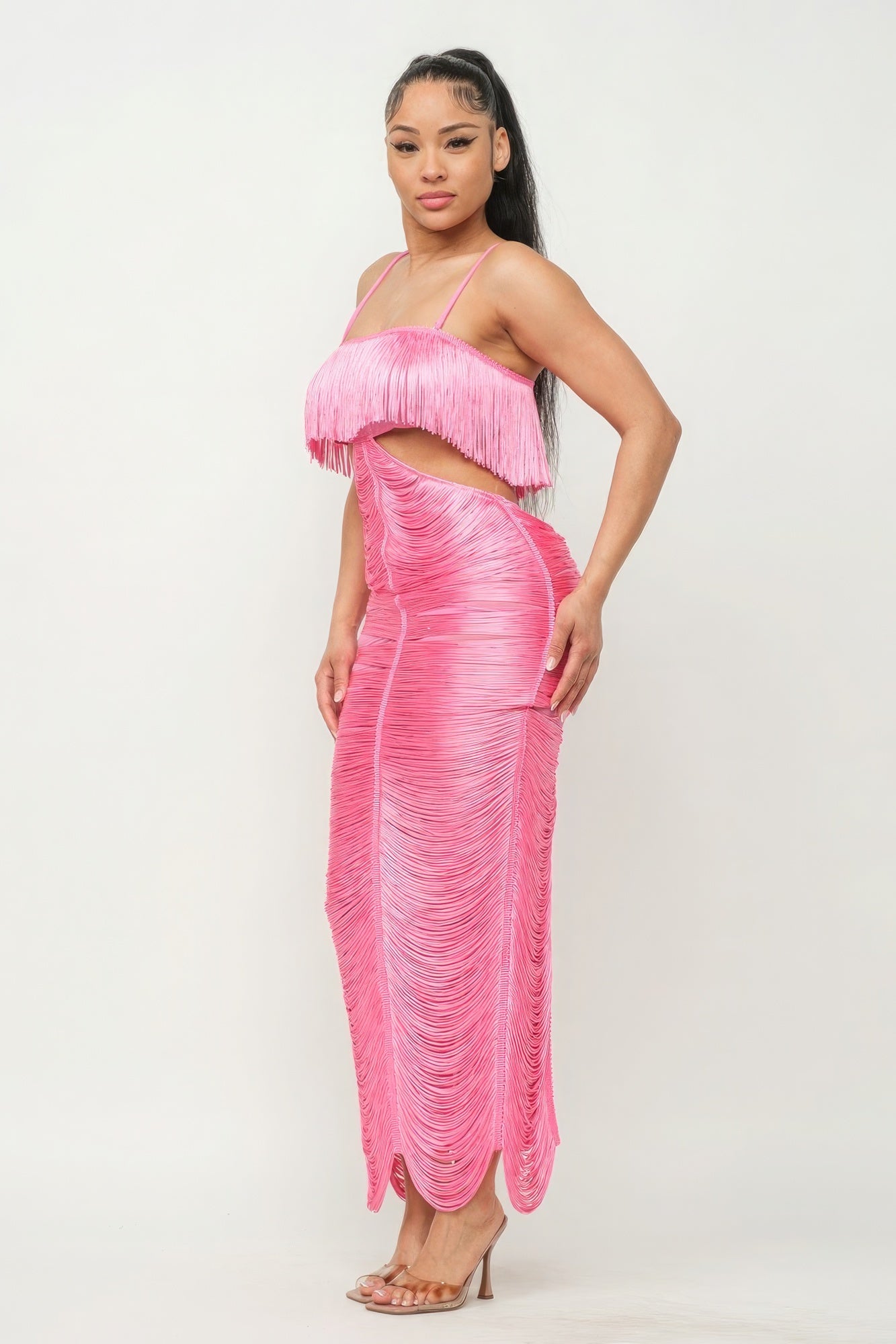 Lux Fringe Maxi Dress - ShopEasier