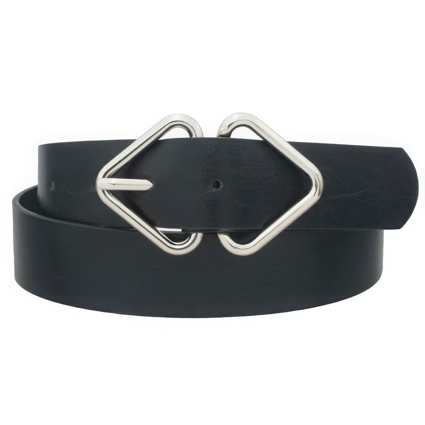 Mirrored Triangle Cracked Pu Buckle Belt - ShopEasier