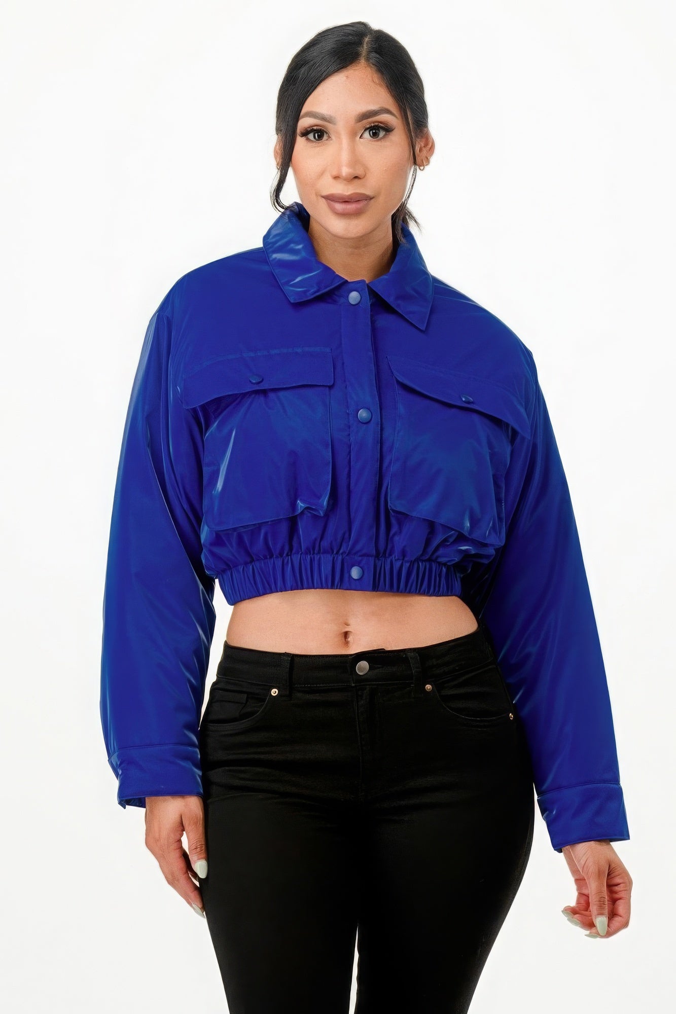 Shiny Puffer Bomber Jacket - ShopEasier