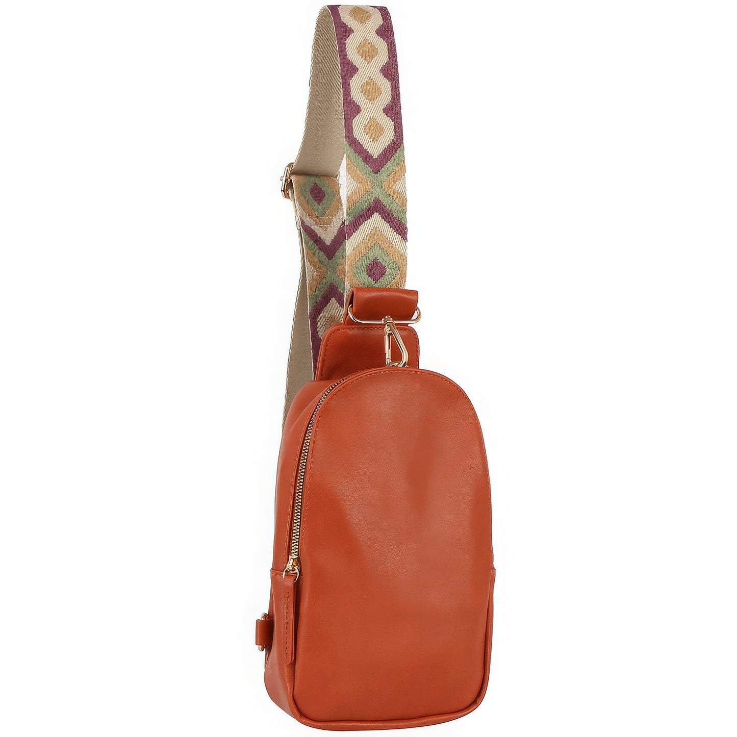 Smooth Zipper Sling Crossbody With Guitar Strap - ShopEasier