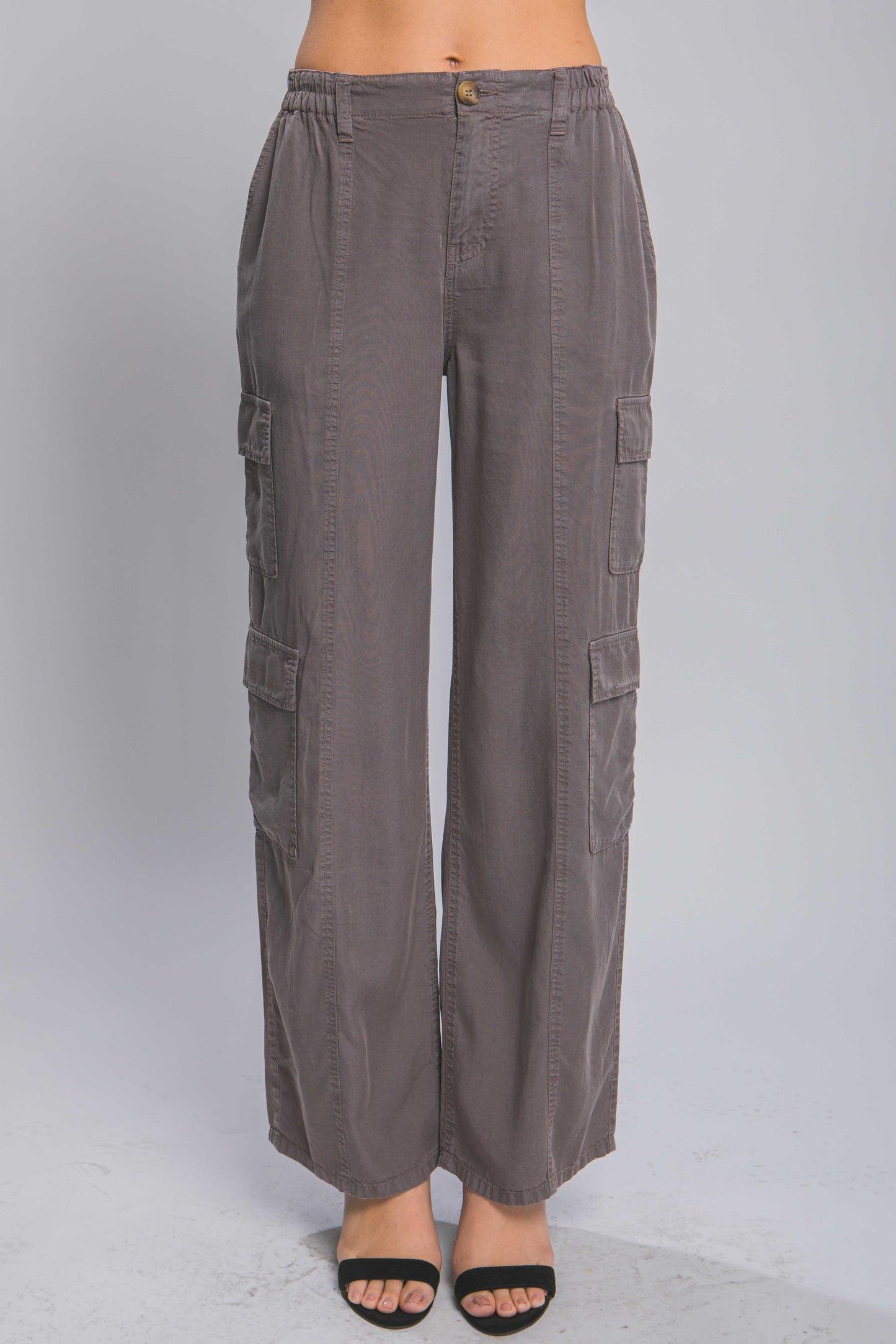 Full-length Tencel Pants With Cargo Pockets - ShopEasier