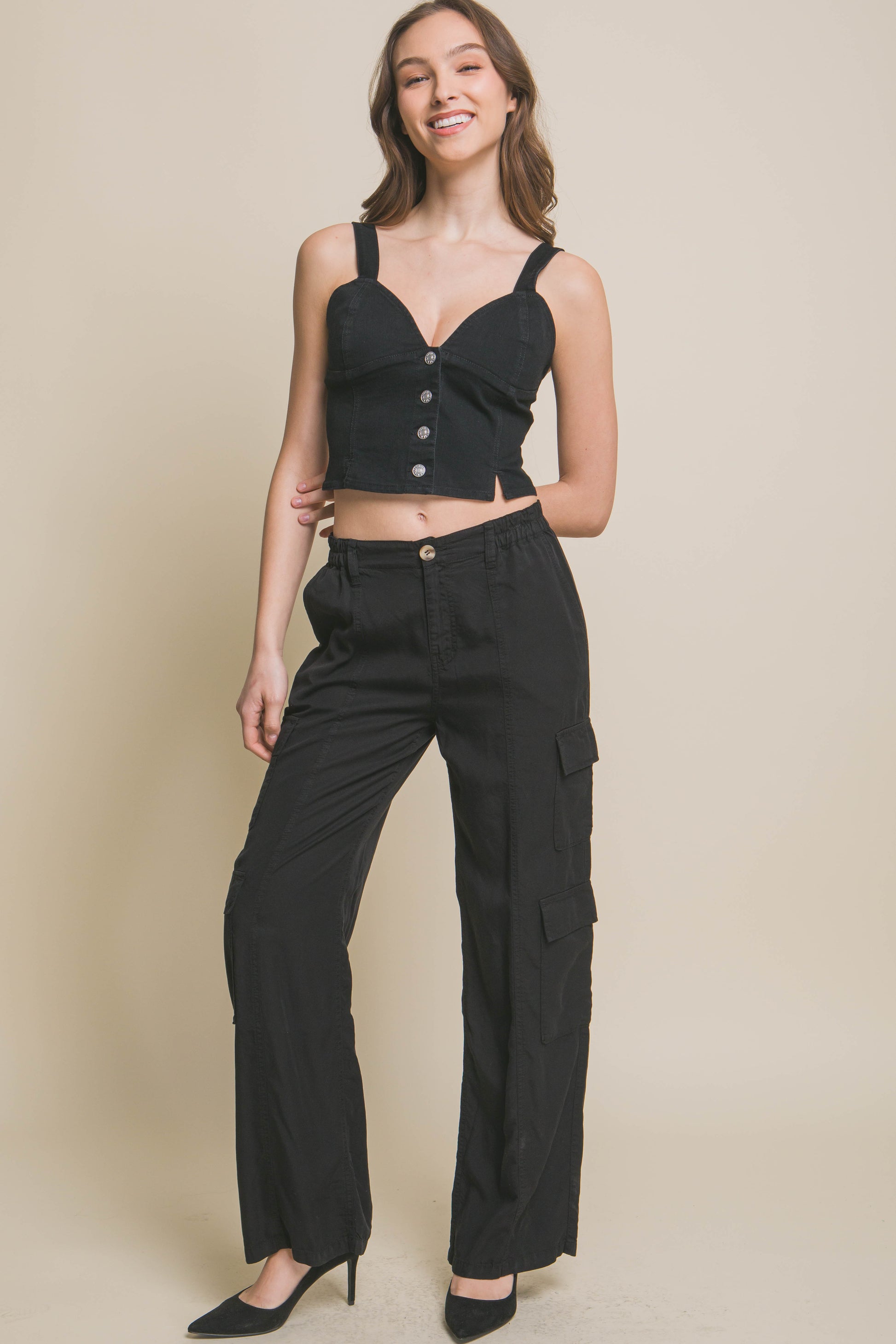 Full-length Tencel Pants With Cargo Pockets - ShopEasier