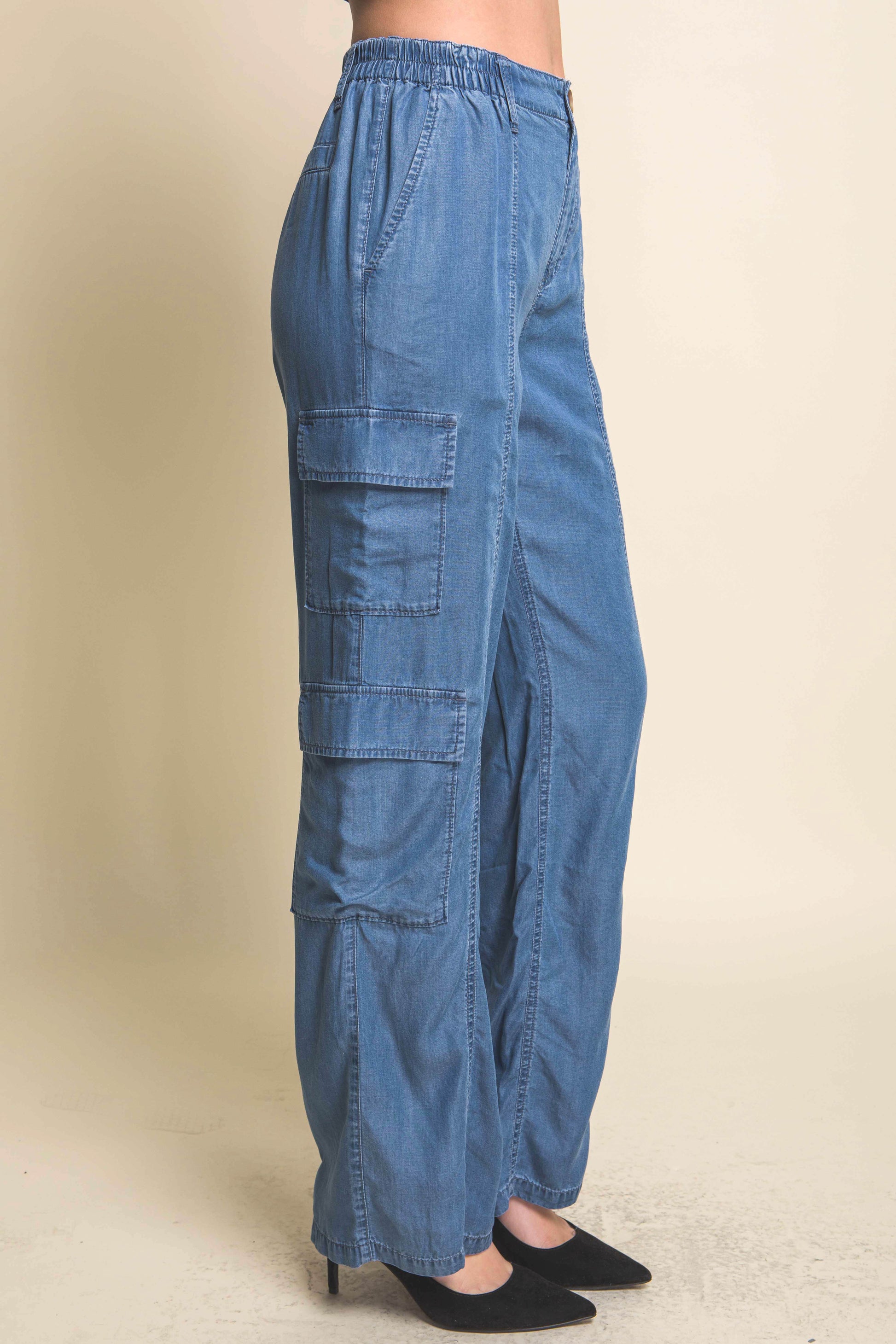 Full-length Tencel Pants With Cargo Pockets - ShopEasier