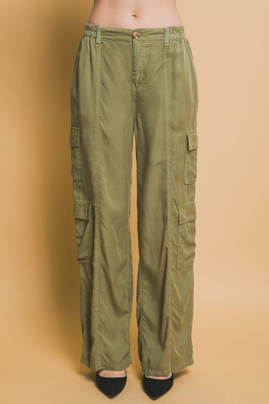 Full-length Tencel Pants With Cargo Pockets - ShopEasier