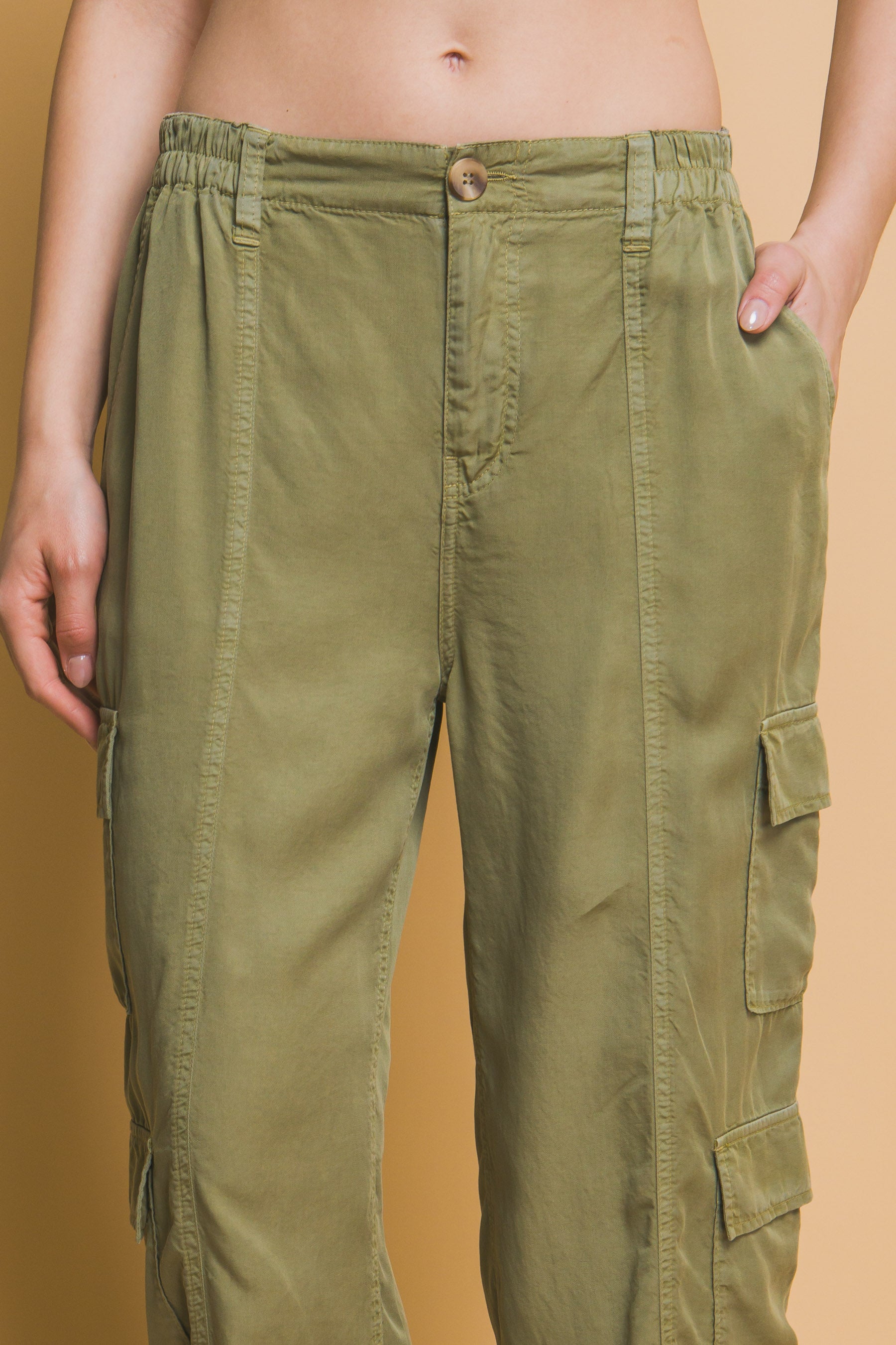 Full-length Tencel Pants With Cargo Pockets - ShopEasier