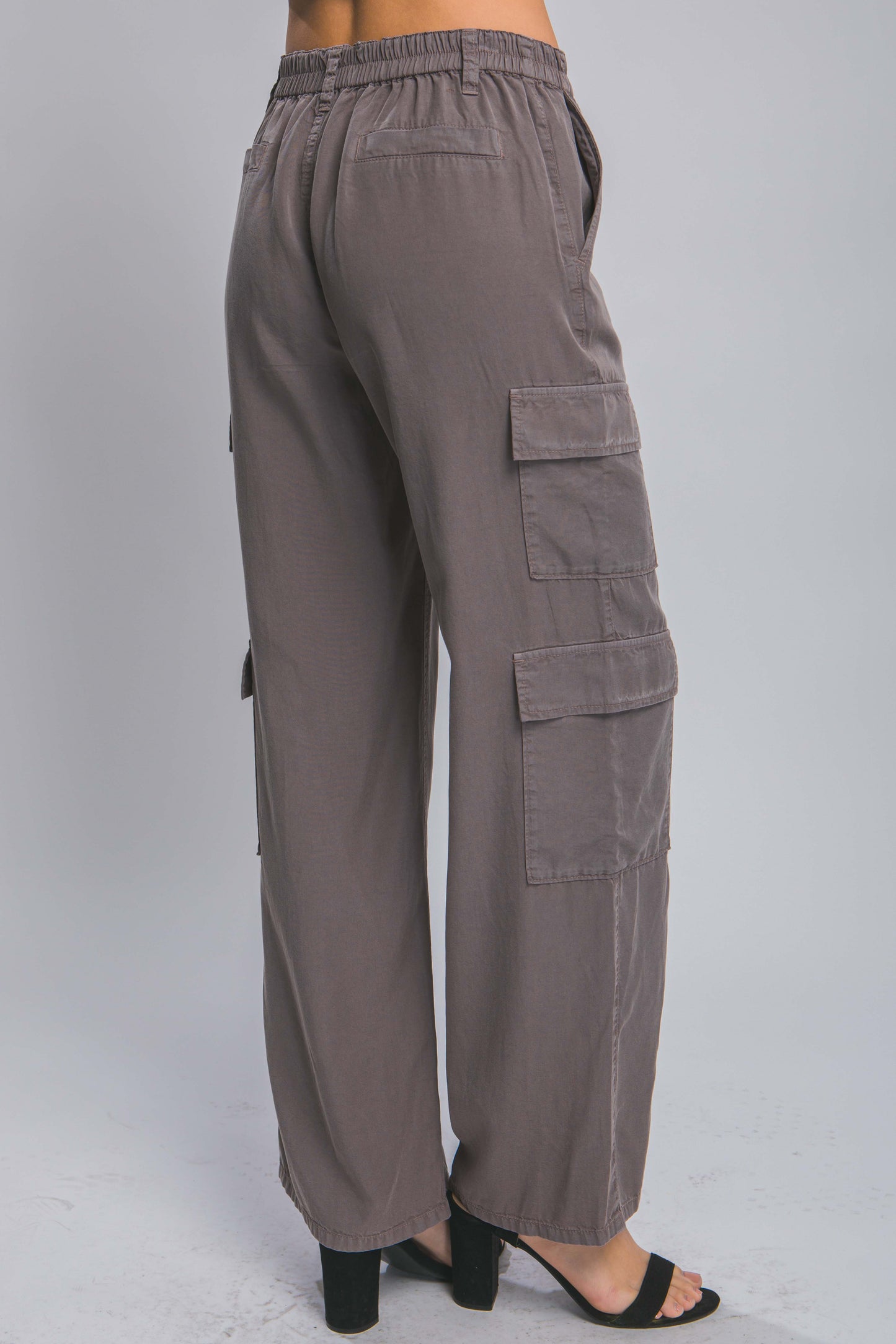 Full-length Tencel Pants With Cargo Pockets - ShopEasier