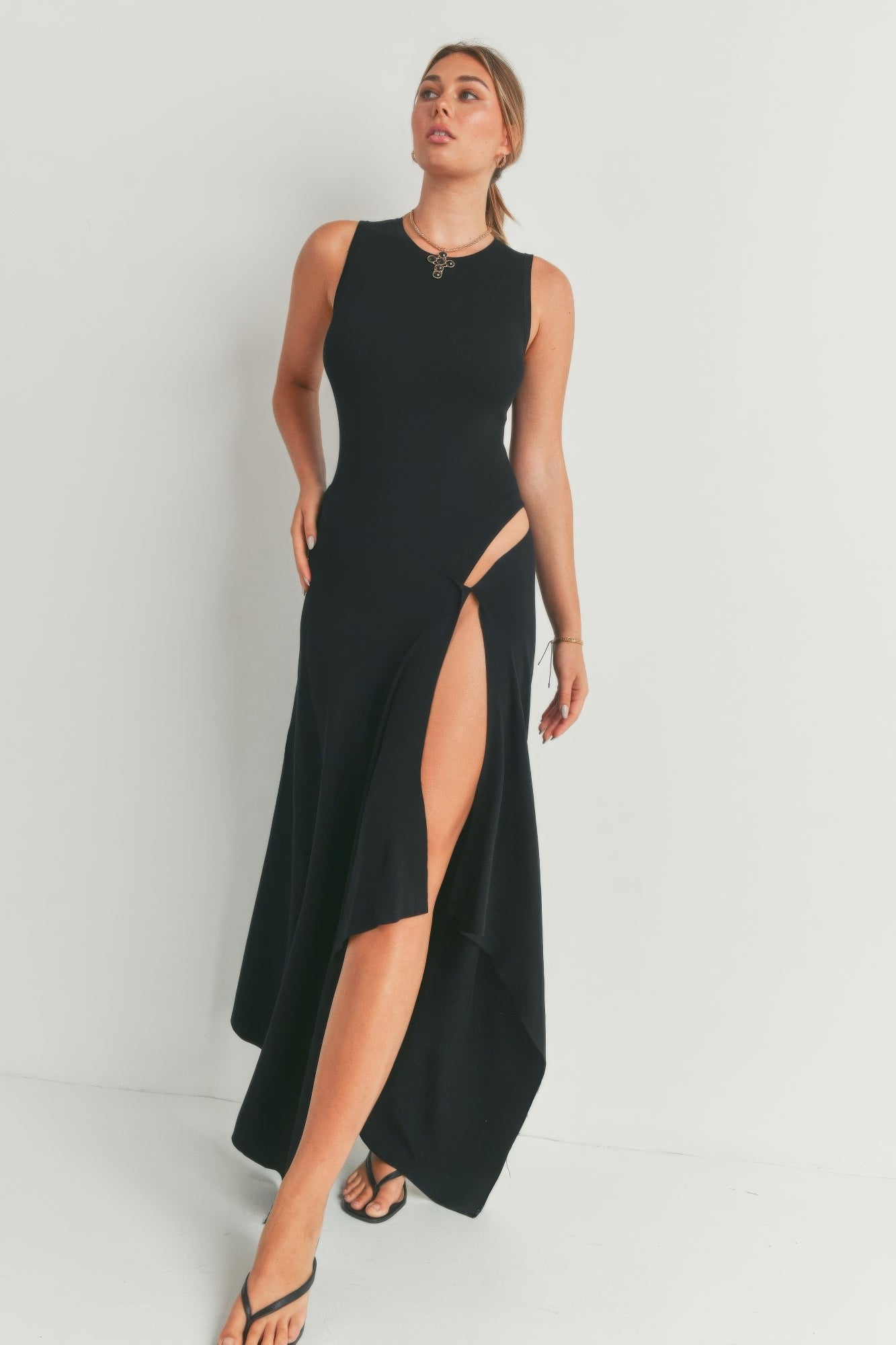 Maxi Dress With Slit - ShopEasier