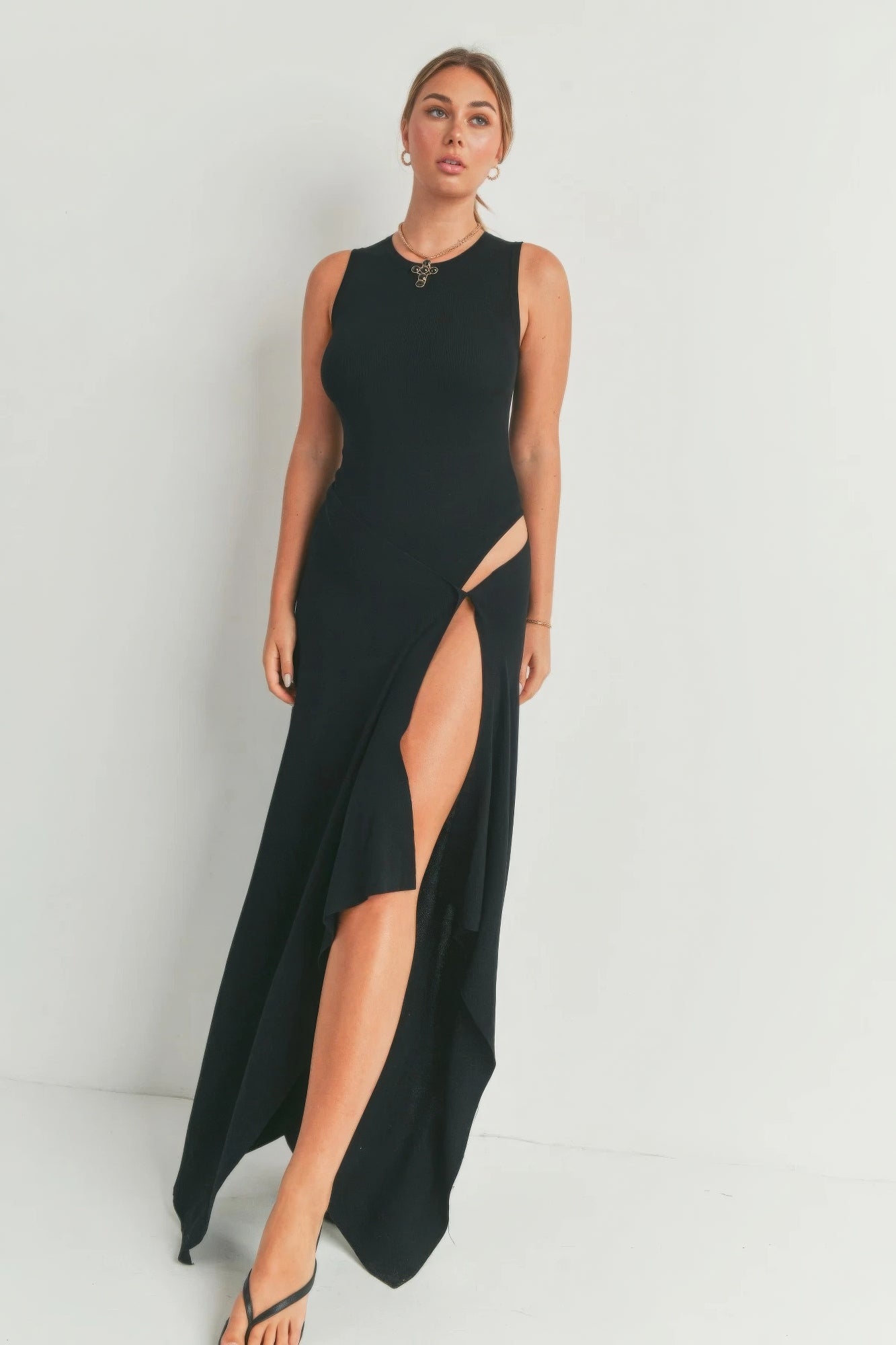 Maxi Dress With Slit - ShopEasier