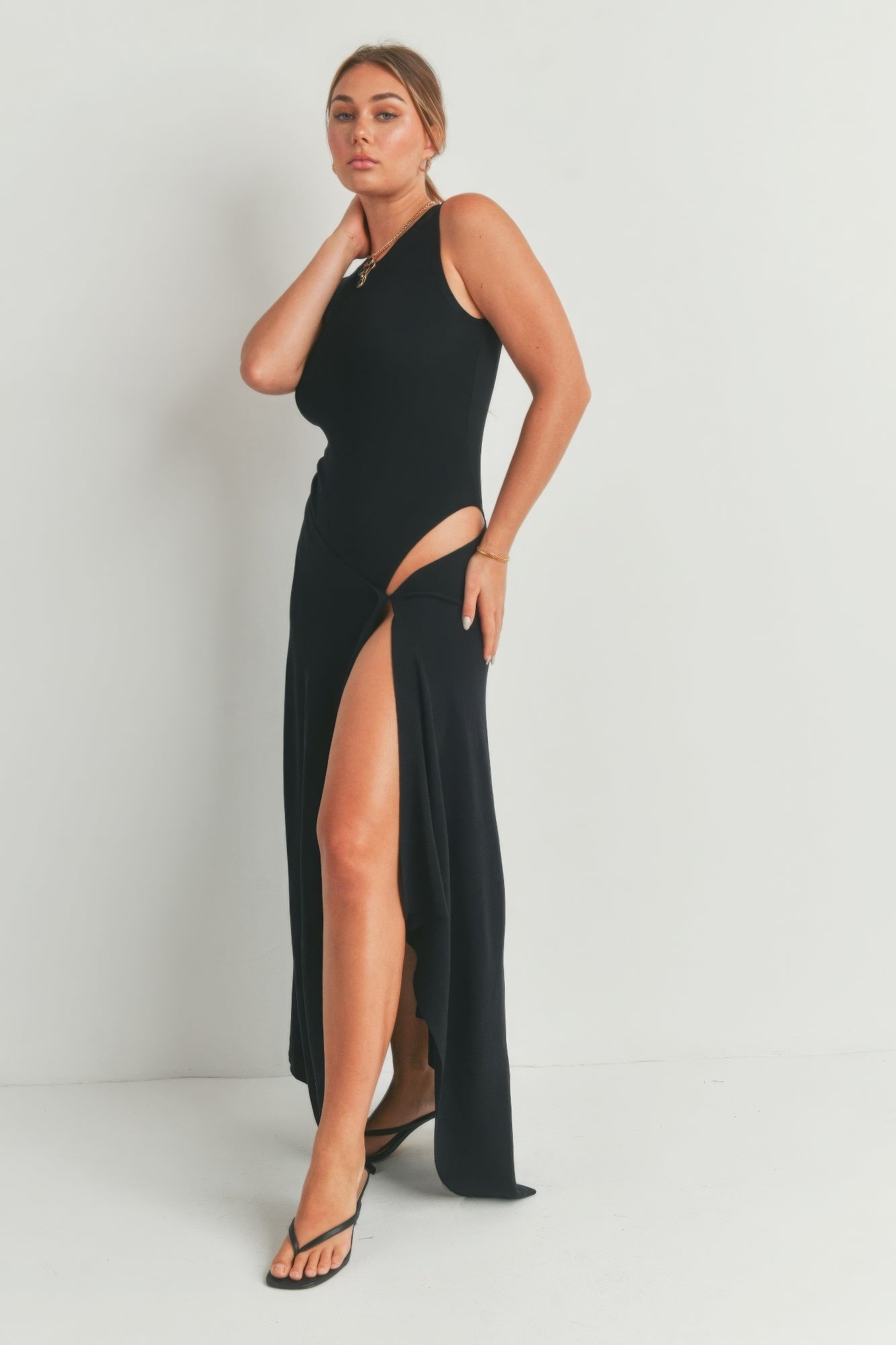 Maxi Dress With Slit - ShopEasier