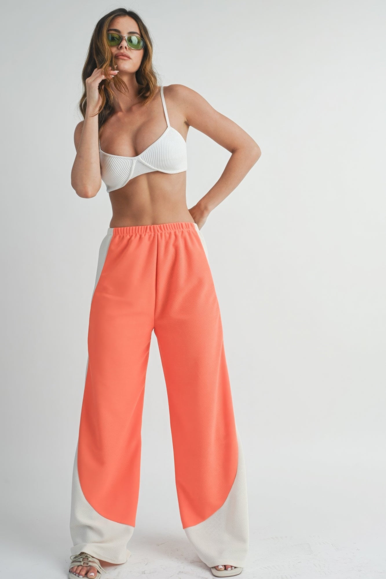 Two Toned Wide Leg Pants - ShopEasier