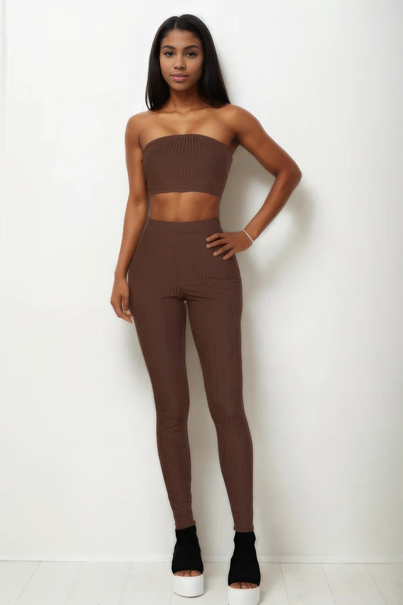 Ribbed Tube Top & Leggings Set - ShopEasier