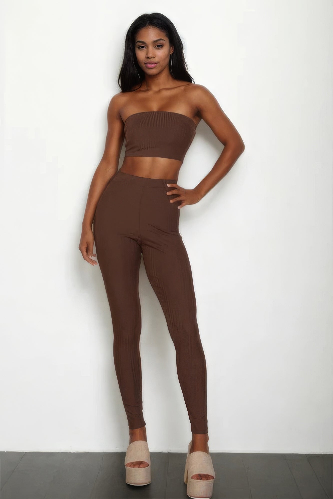 Ribbed Tube Top & Leggings Set - ShopEasier