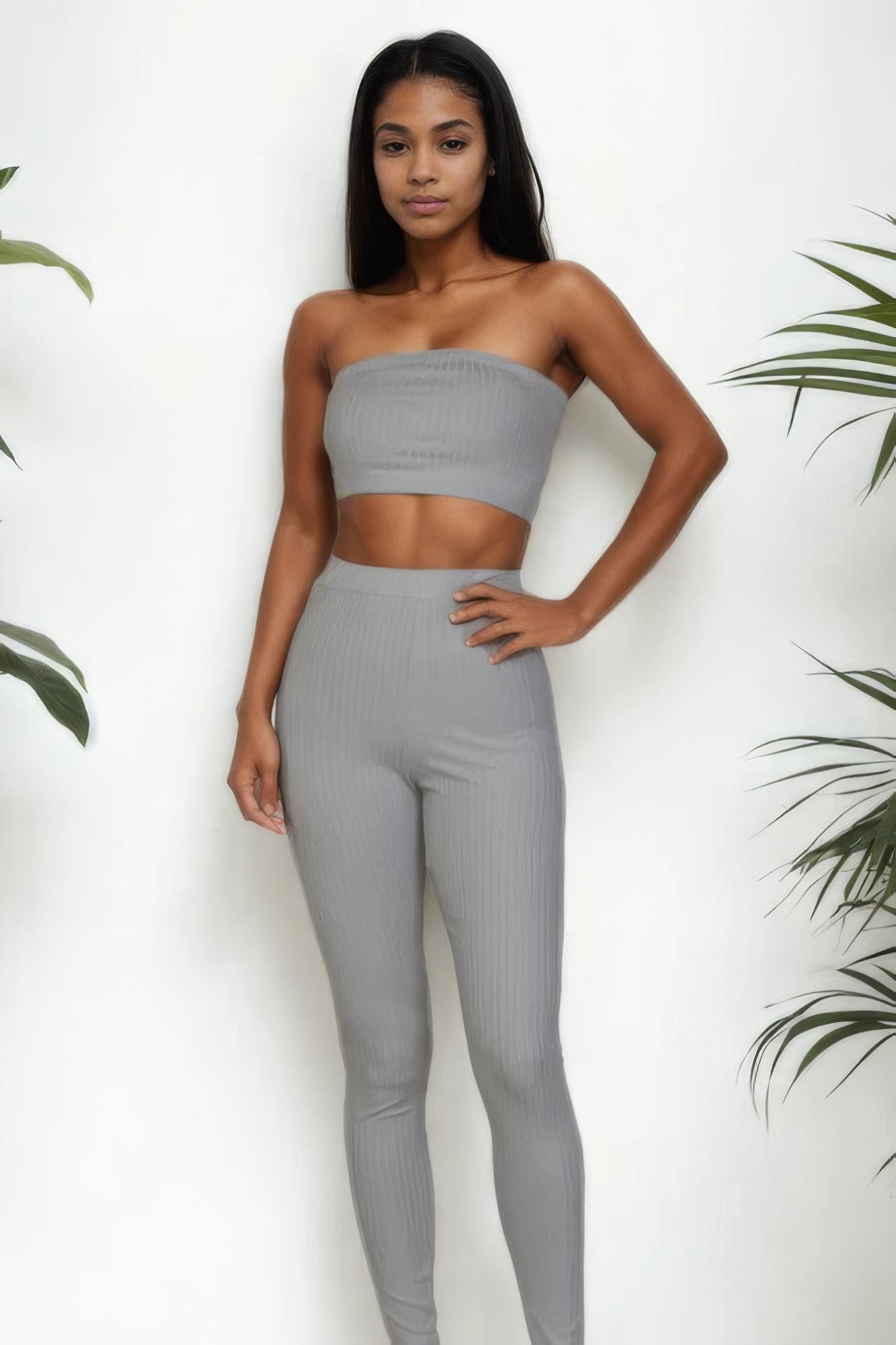 Ribbed Tube Top & Leggings Set - ShopEasier