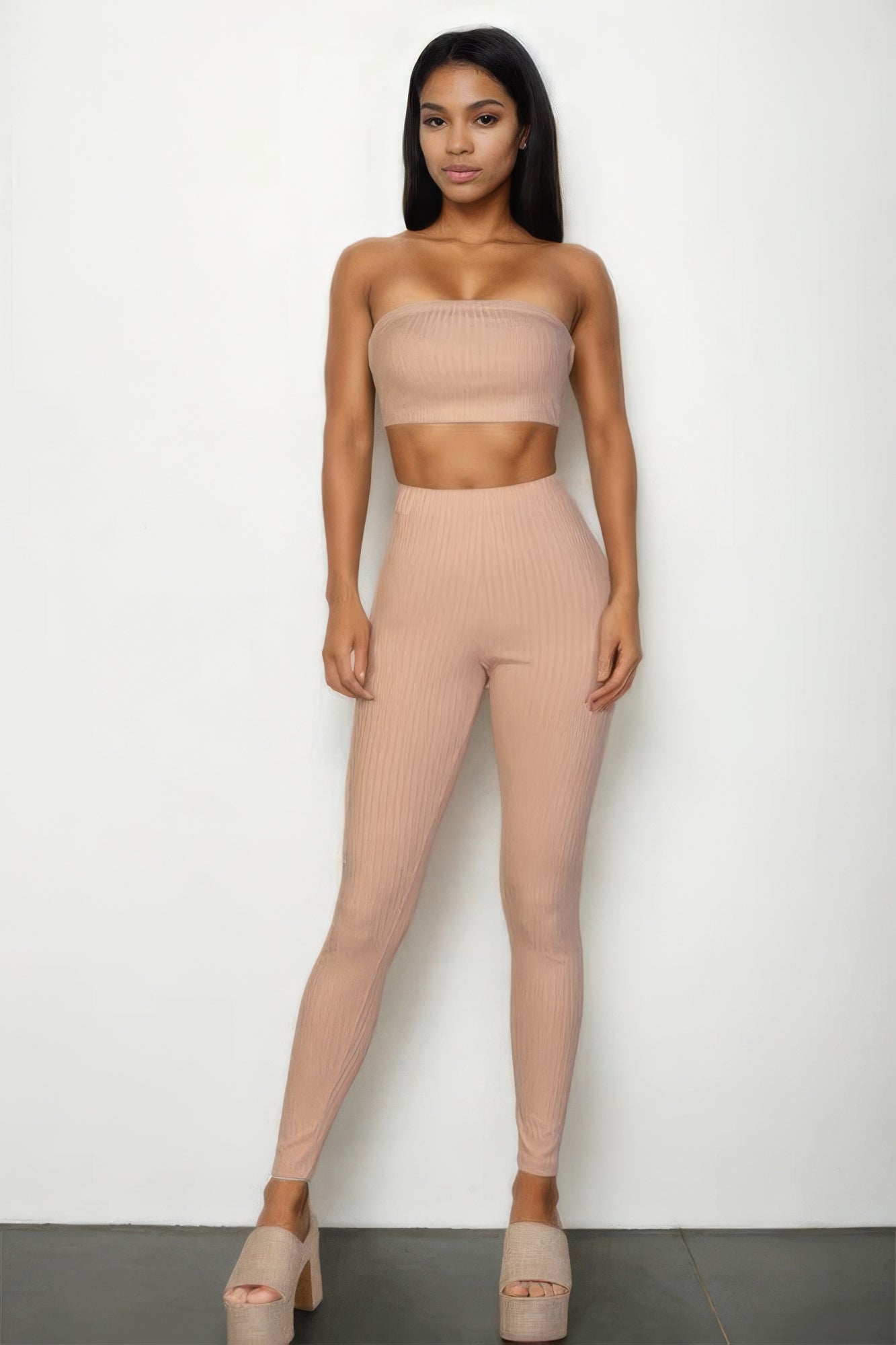 Ribbed Tube Top & Leggings Set - ShopEasier