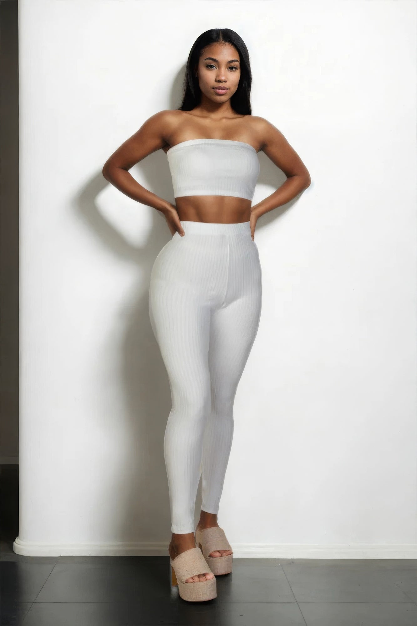 Ribbed Tube Top & Leggings Set - ShopEasier