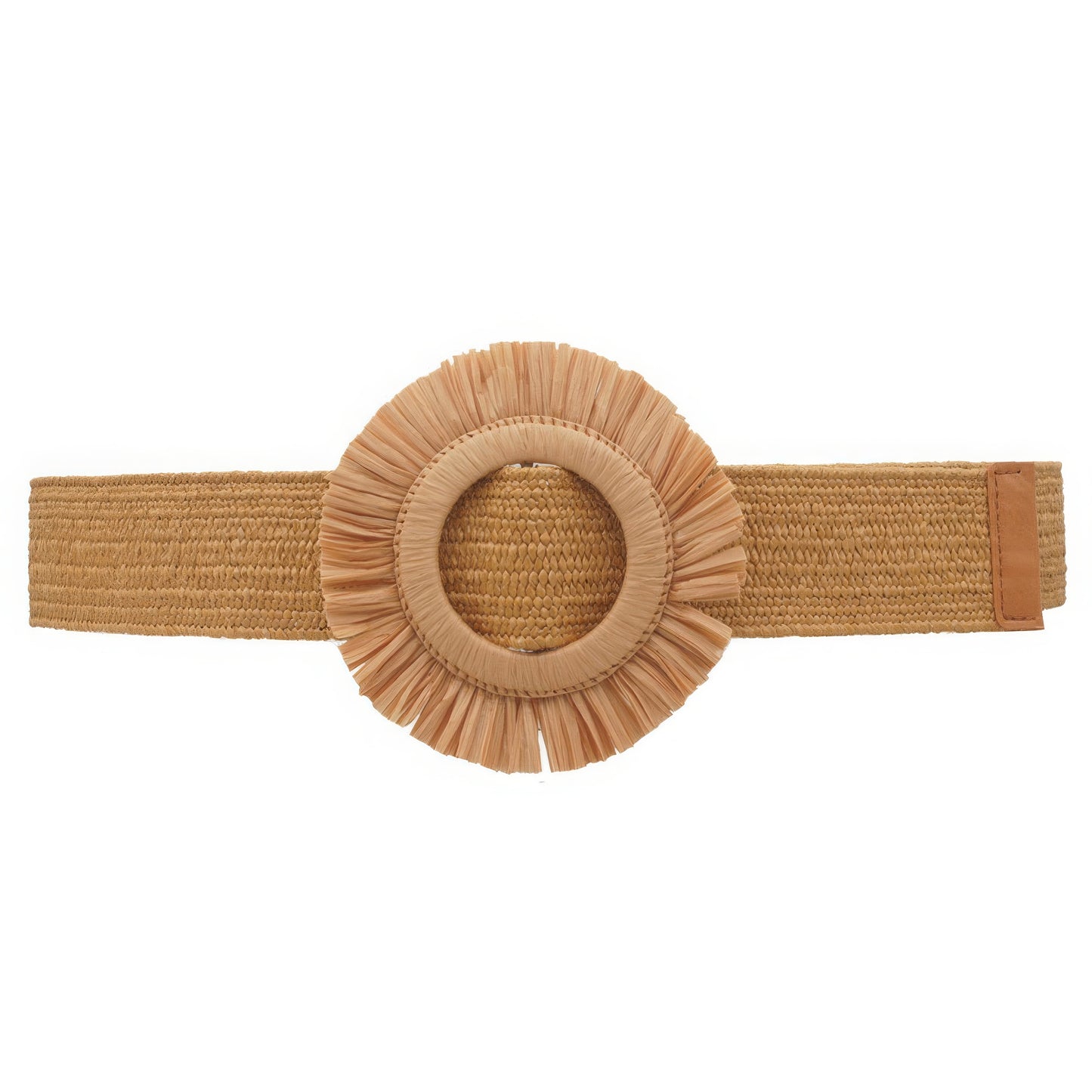 Fringe Circle Straw Belt - ShopEasier