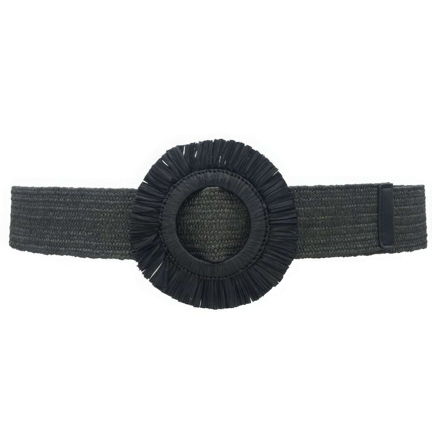 Fringe Circle Straw Belt - ShopEasier