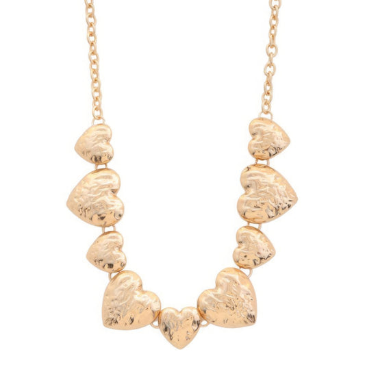 Metal Chain Heart Necklace - ShopEasier