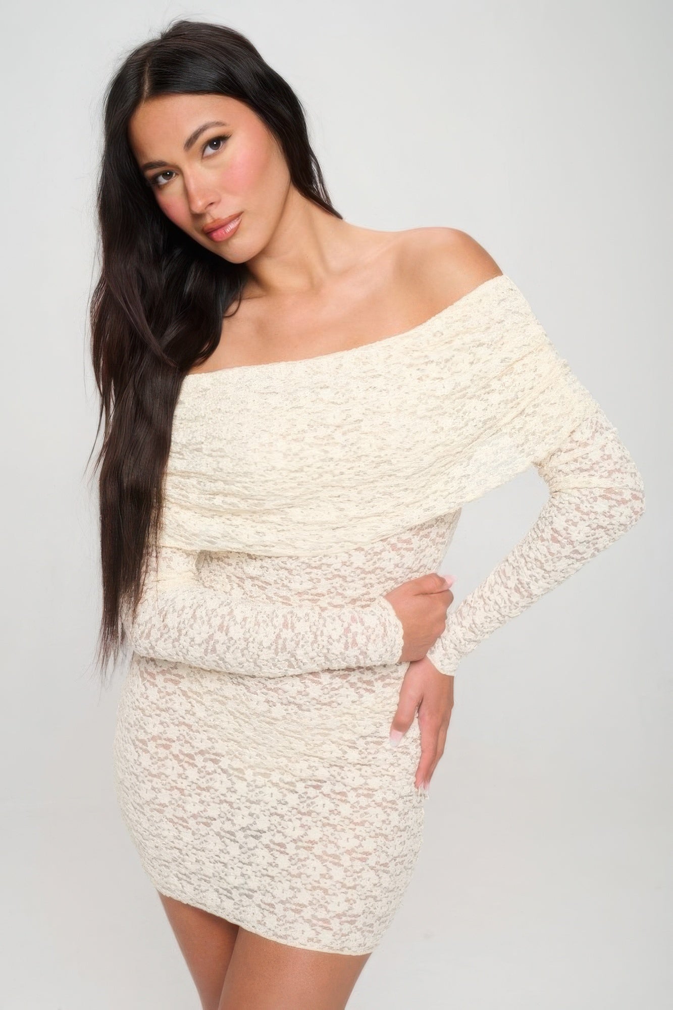 Off Shoulder Lace Dress - ShopEasier