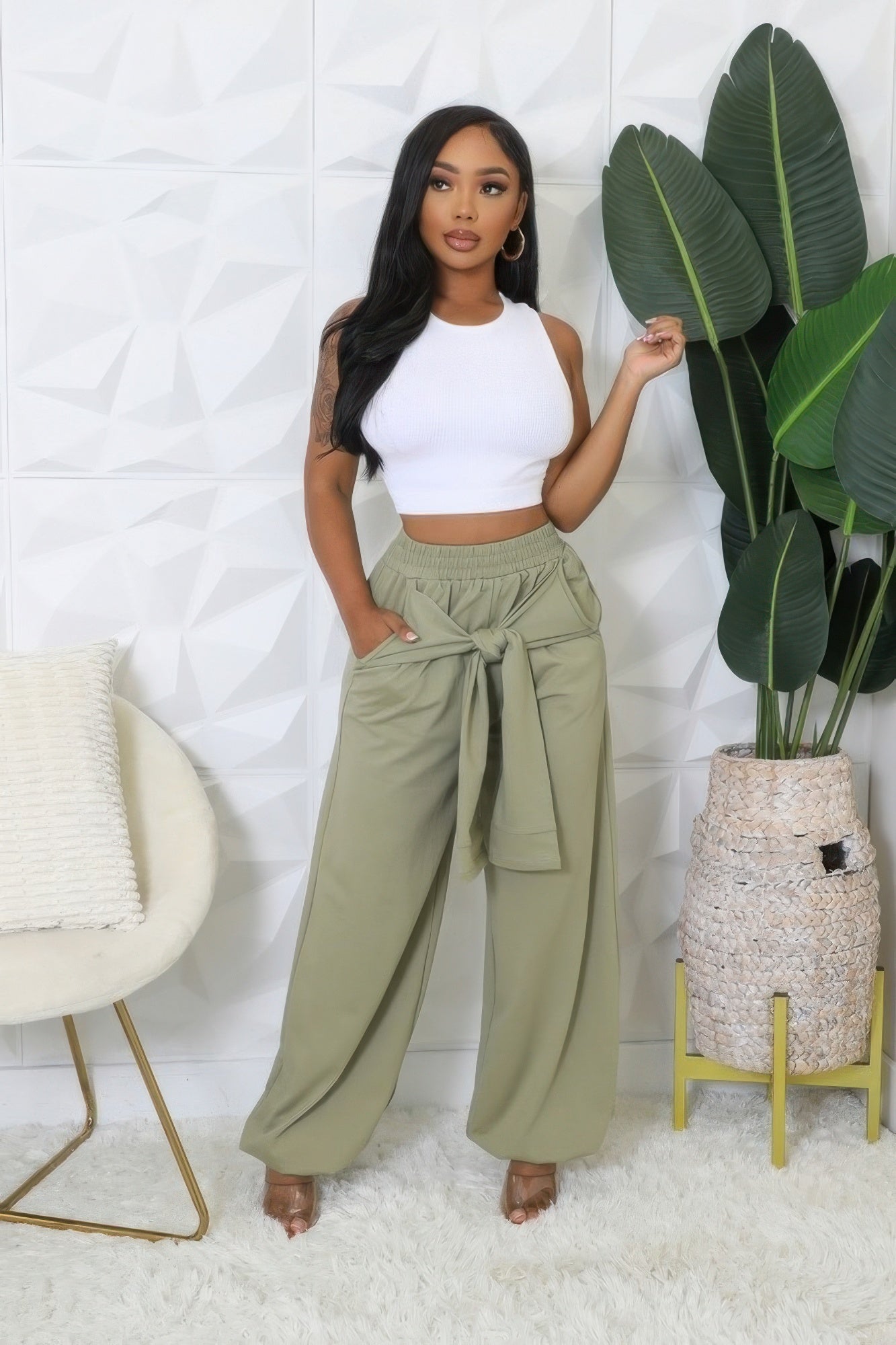 High-waisted Stretch Pants - ShopEasier