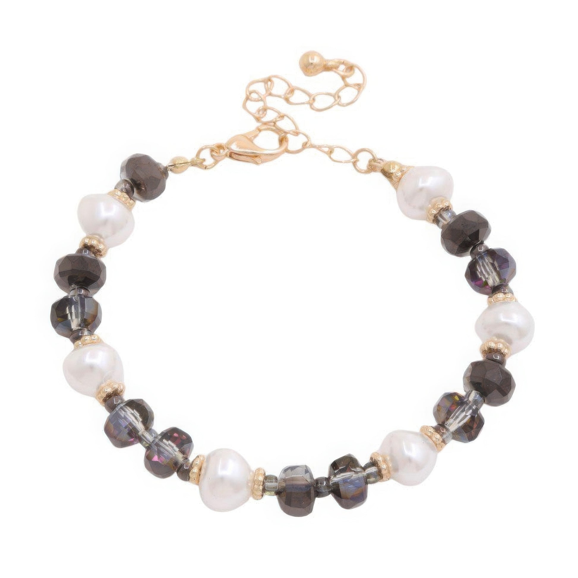 Pearl Beaded Metal Bracelet - ShopEasier