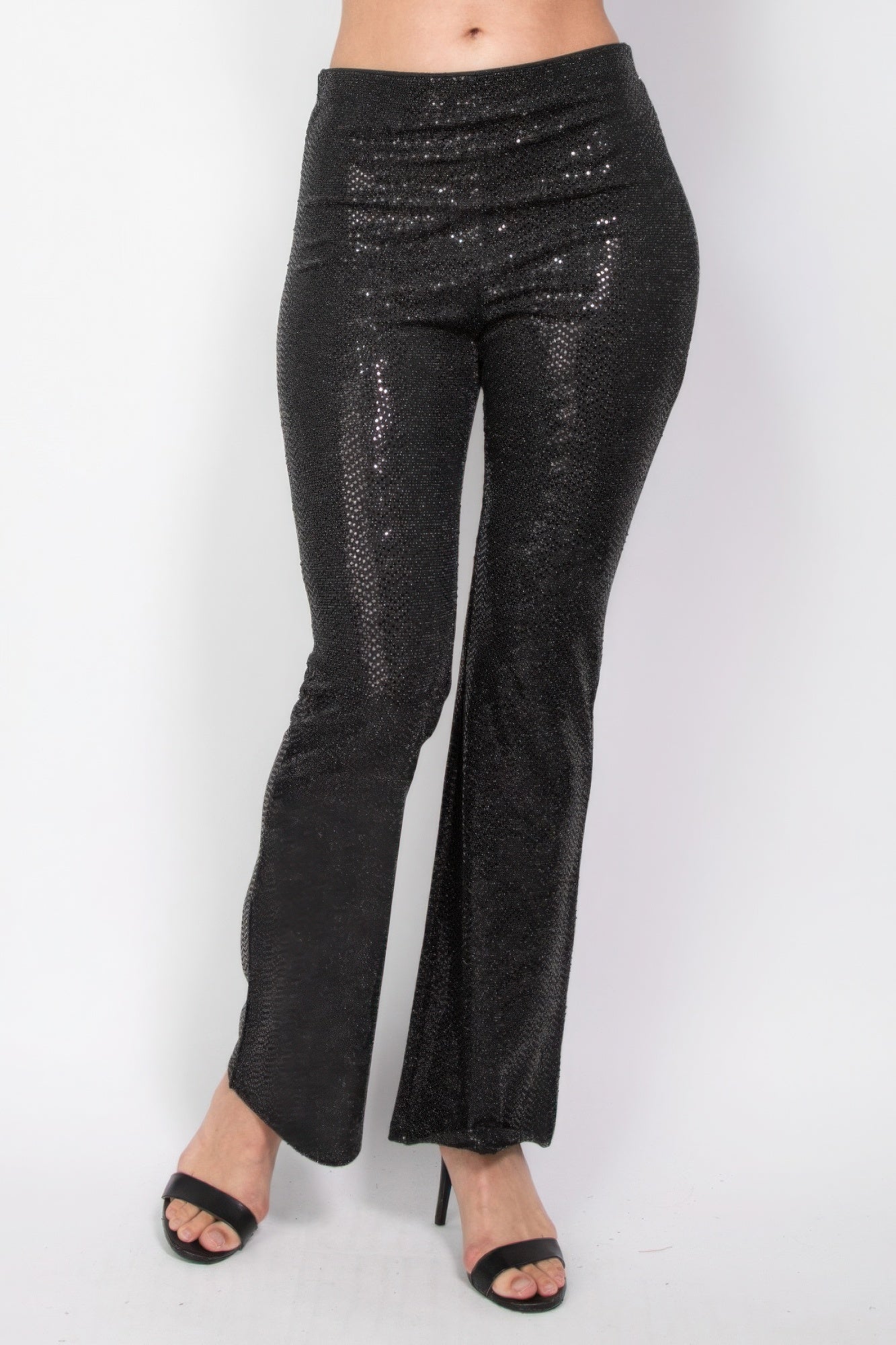 Sequined Fit & Flare Midrise Pants - ShopEasier