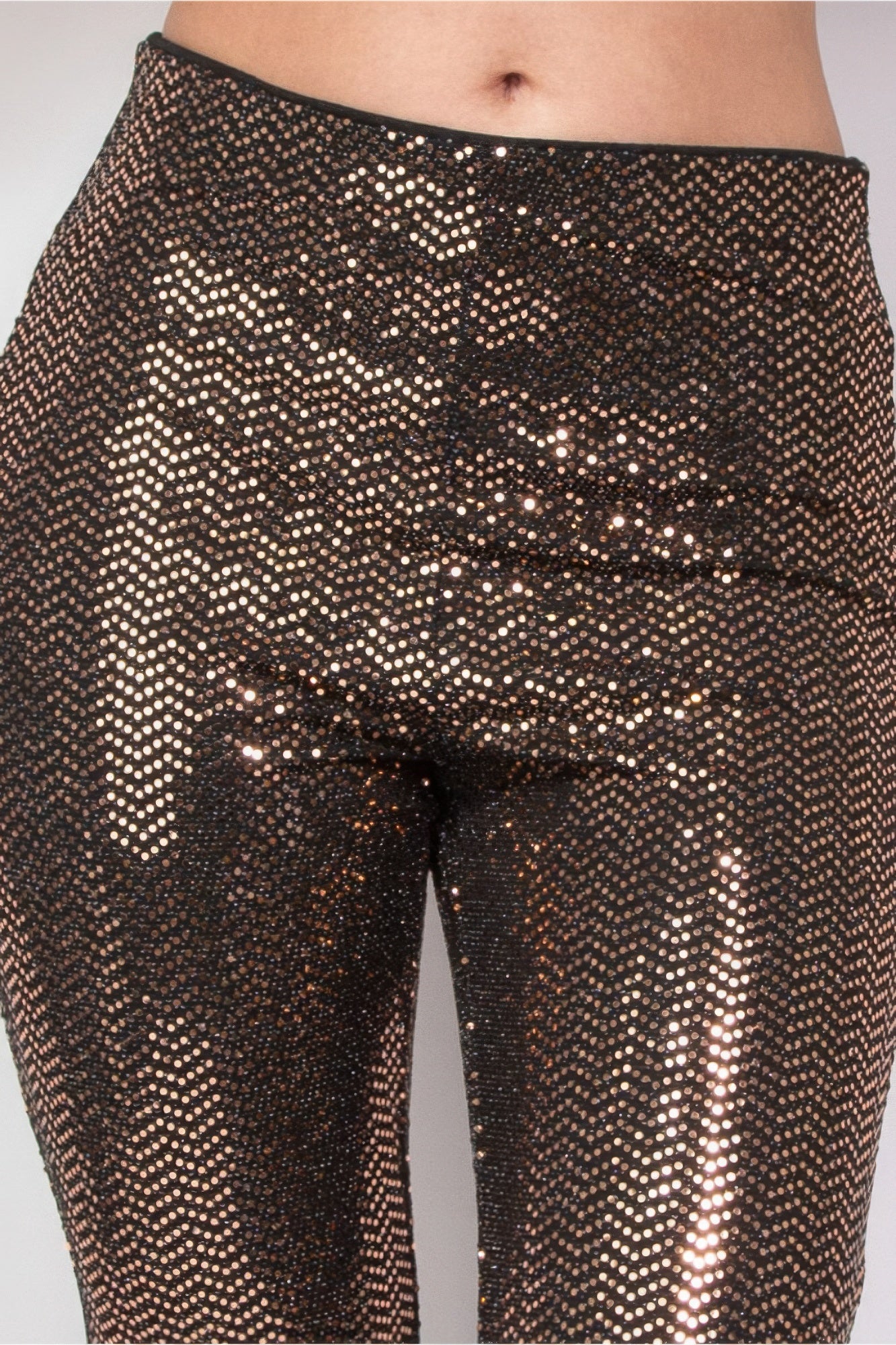 Sequined Fit & Flare Midrise Pants - ShopEasier