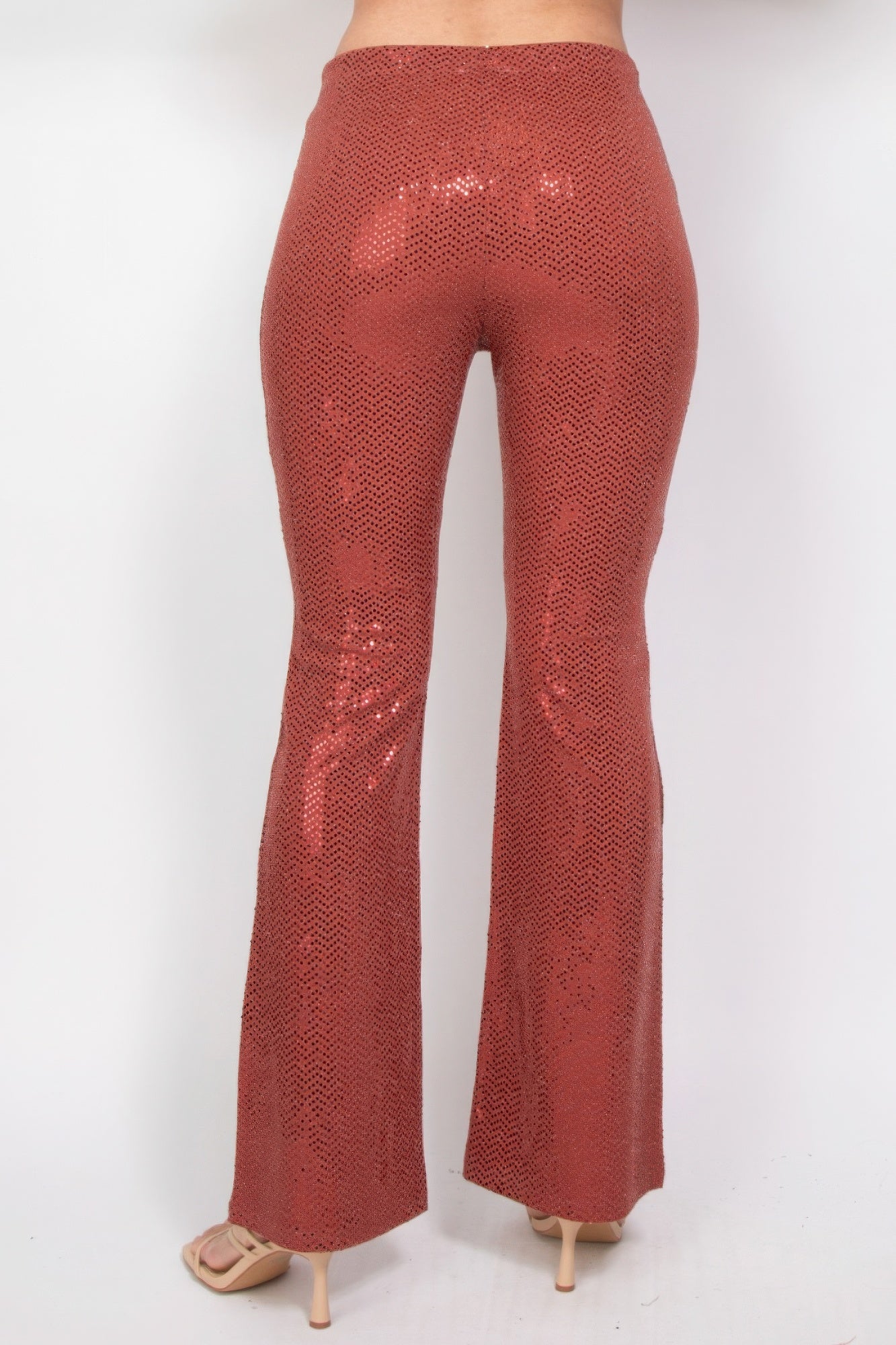 Sequined Fit & Flare Midrise Pants - ShopEasier