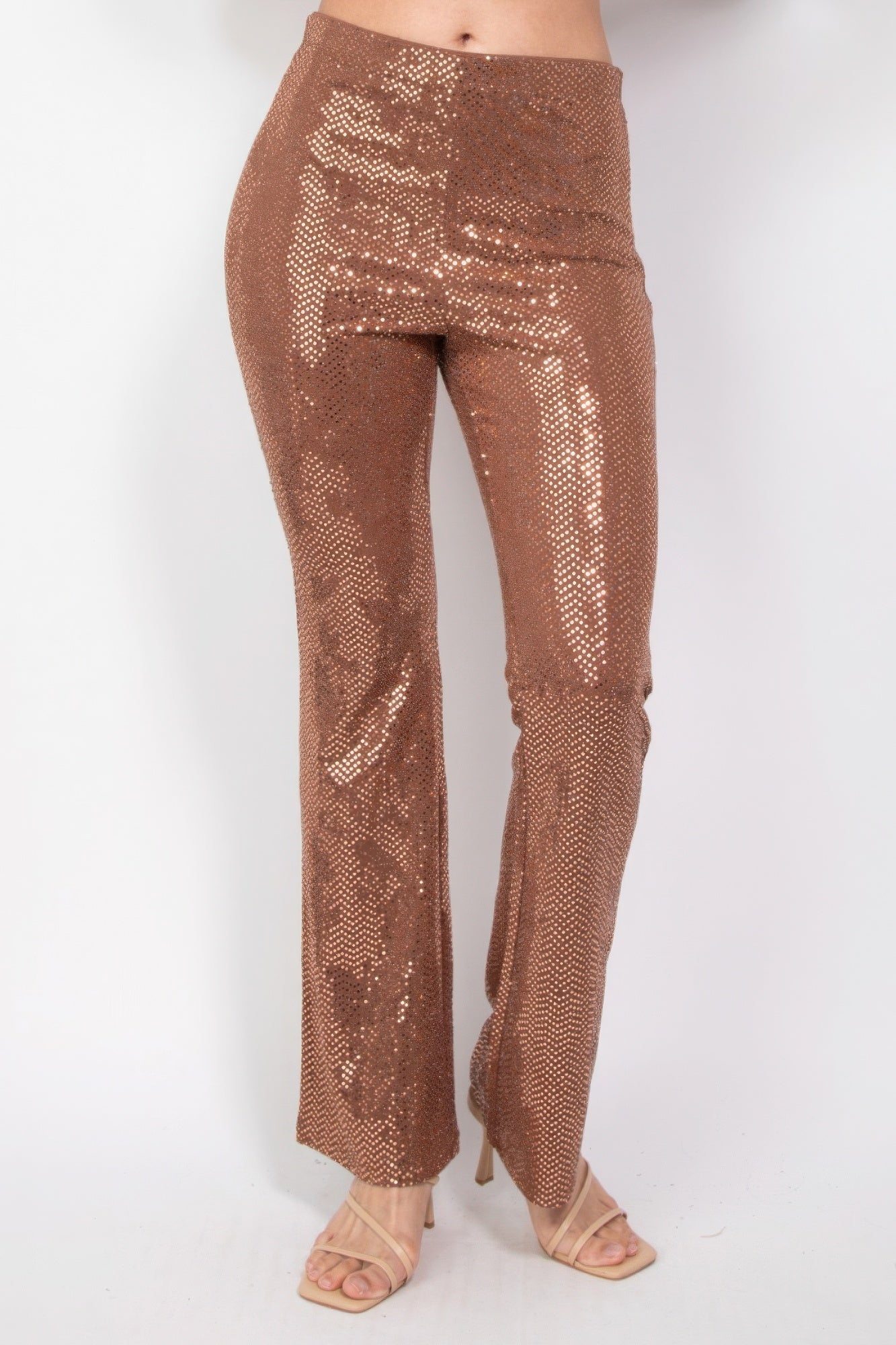 Sequined Fit & Flare Midrise Pants - ShopEasier