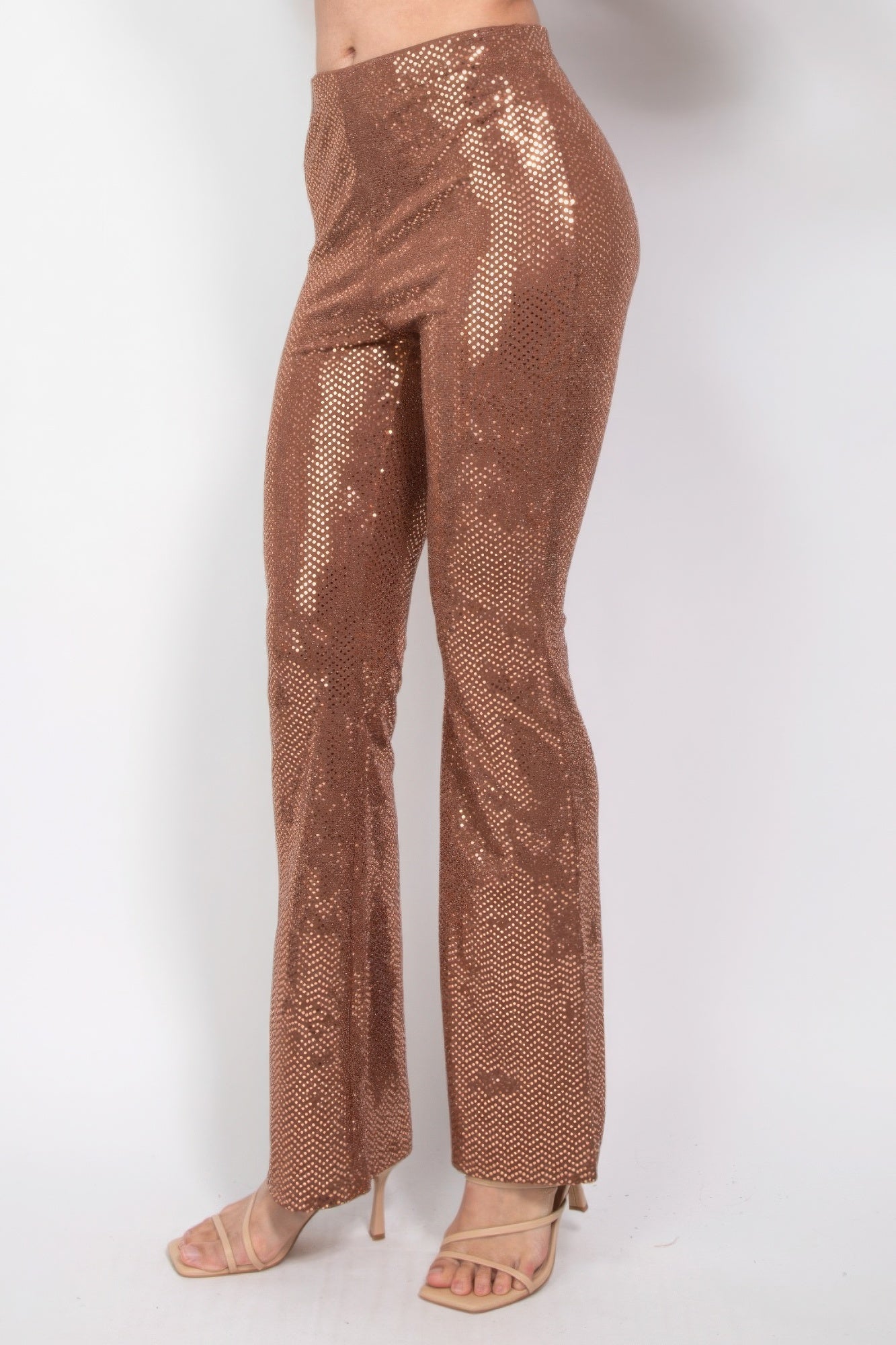 Sequined Fit & Flare Midrise Pants - ShopEasier