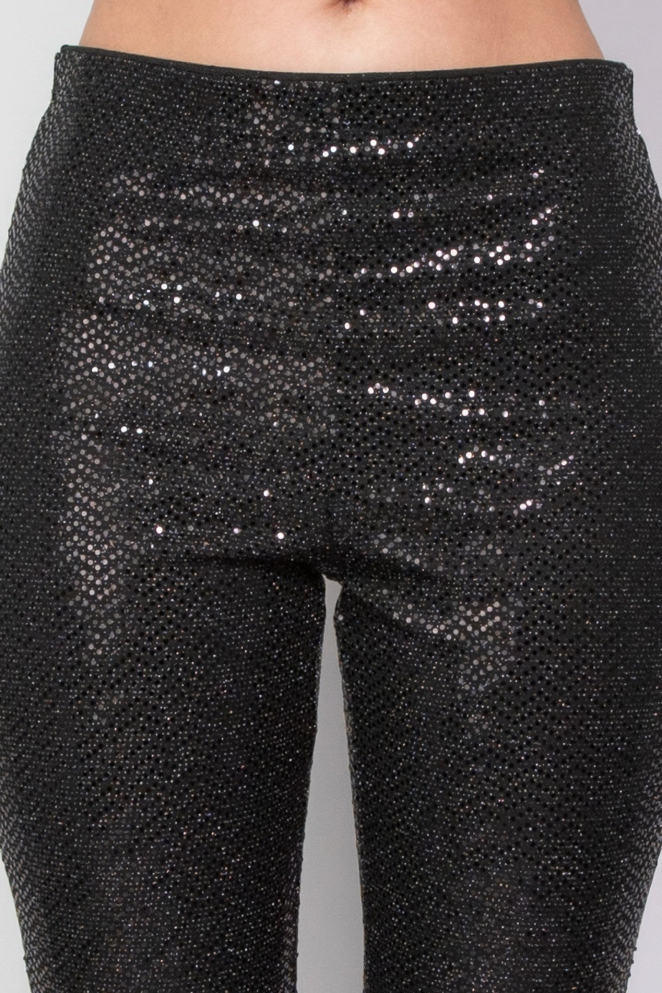 Sequined Fit & Flare Midrise Pants - ShopEasier