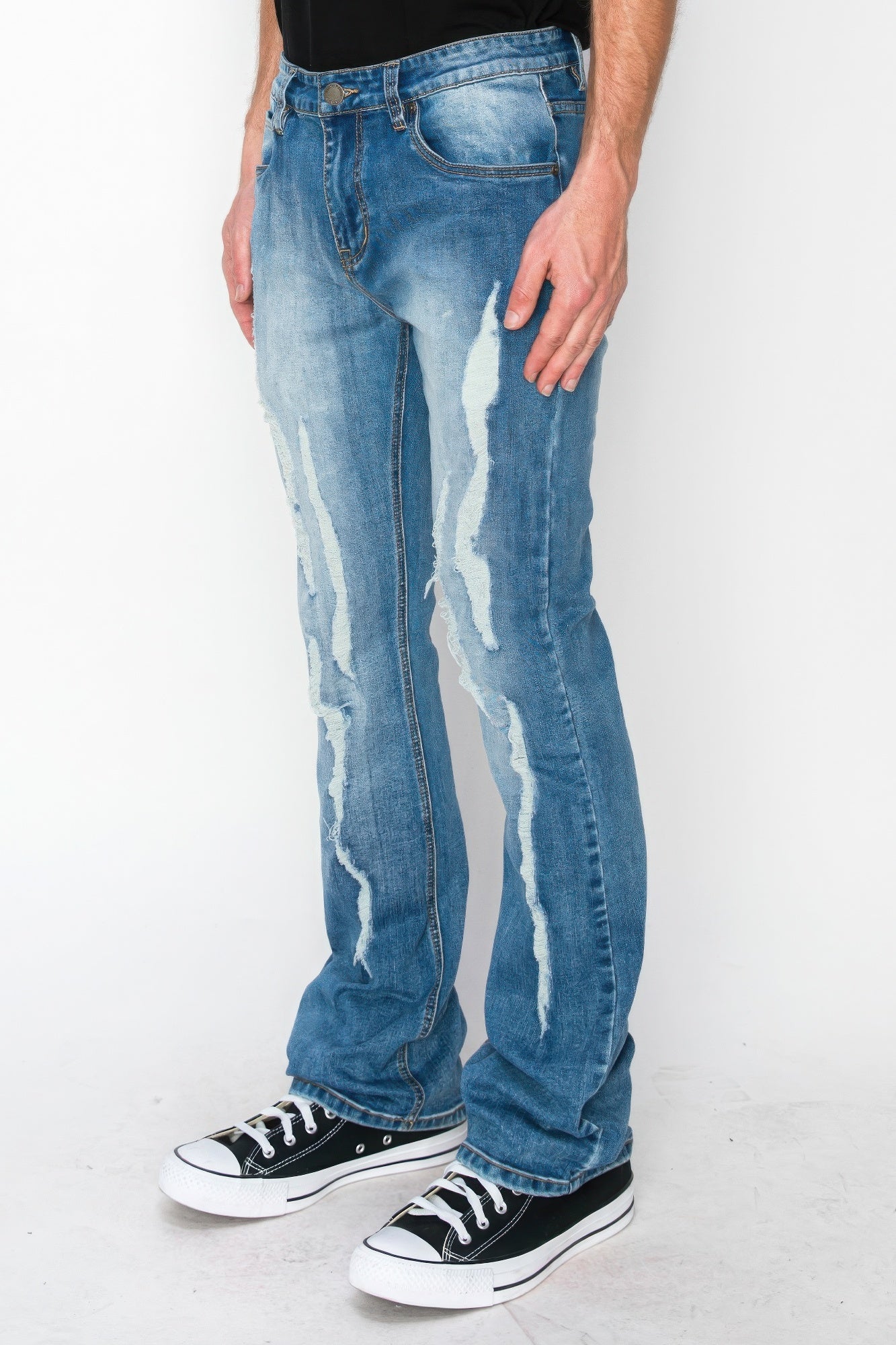 Classic Bootcut Stretch Denim Jeans