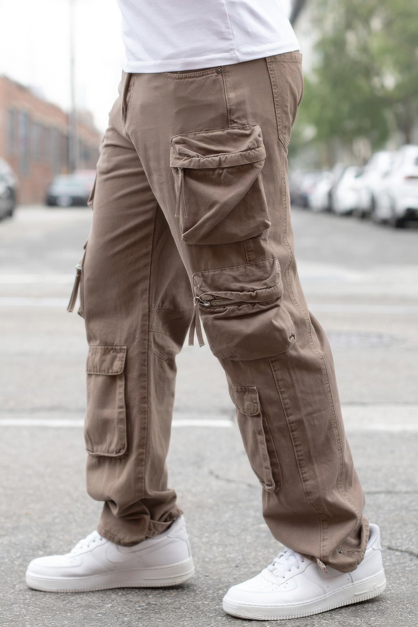 Relaxed Fit Utility Cargo Trousers