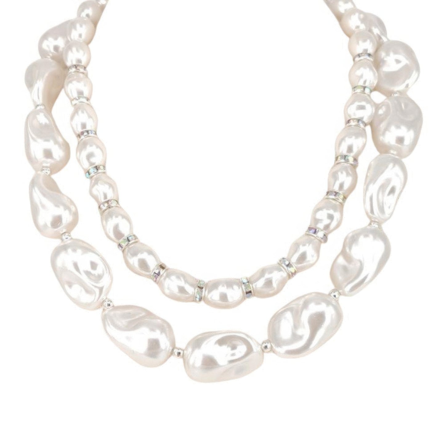 2 layered pearl necklace - ShopEasier