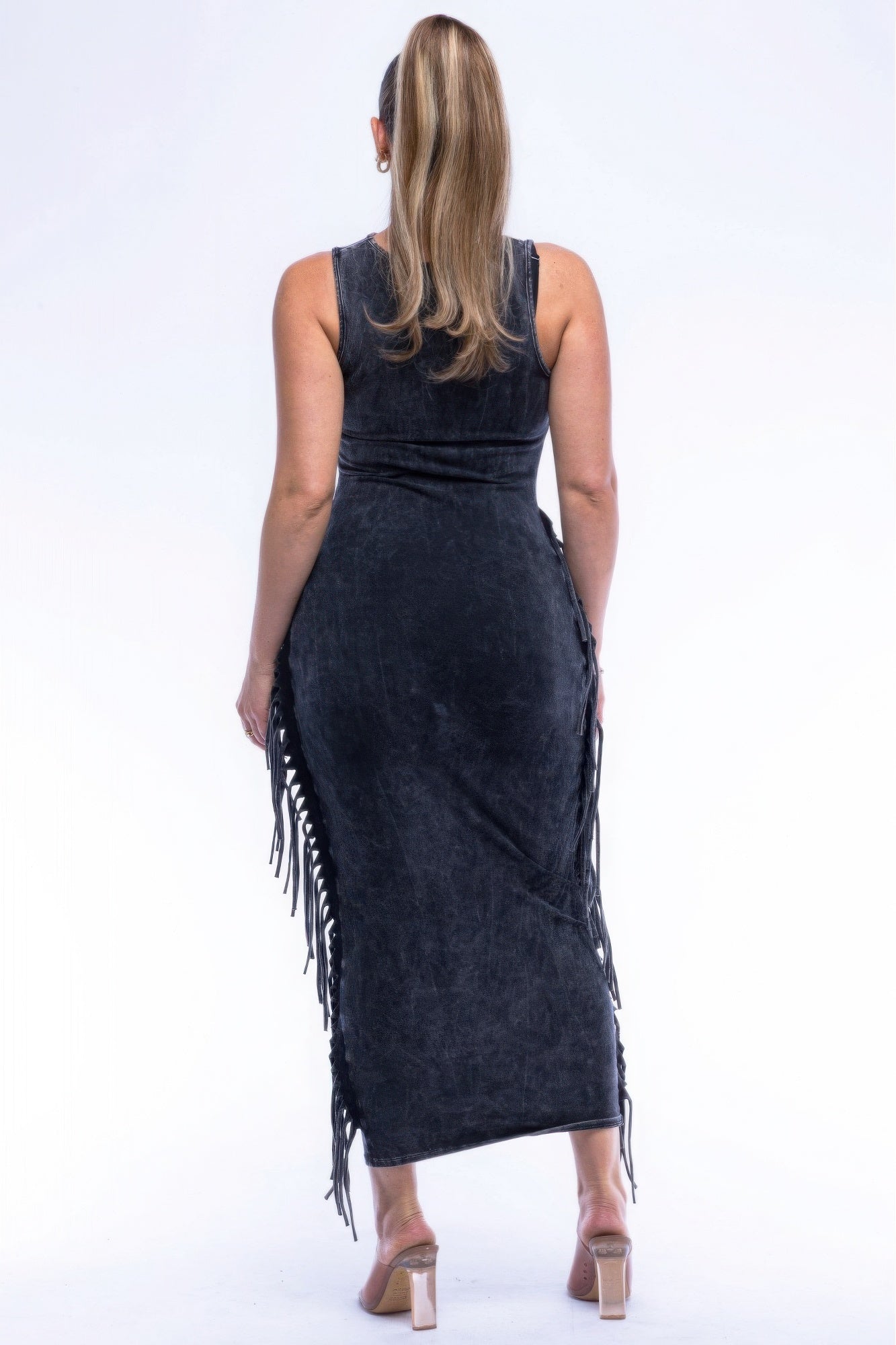 Fringe Cut Out Maxi Dress - ShopEasier