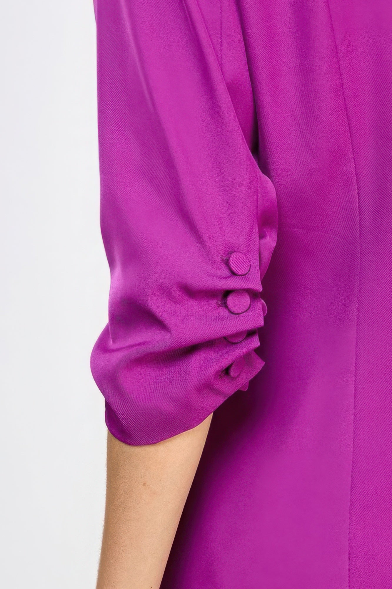 Buttoned Detail 3/4 Sleeve Blazer - ShopEasier