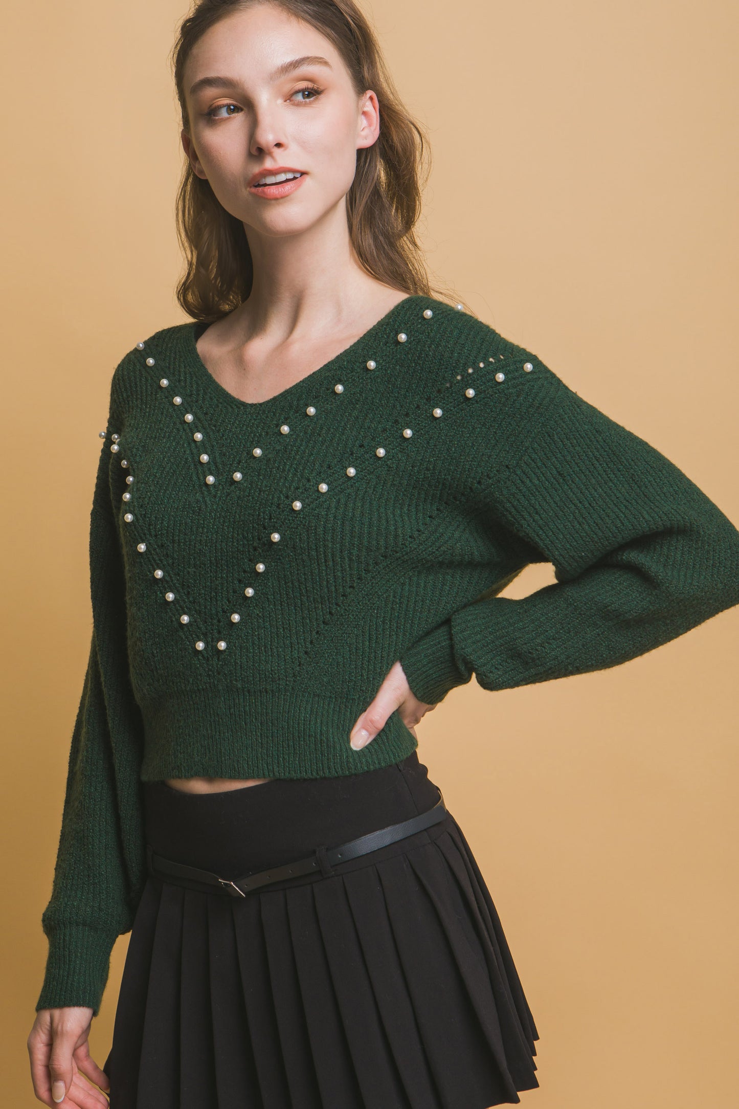 Pearl details sweater - ShopEasier