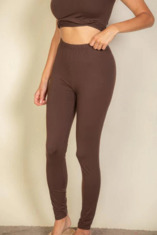 Basic Solid Leggings - ShopEasier